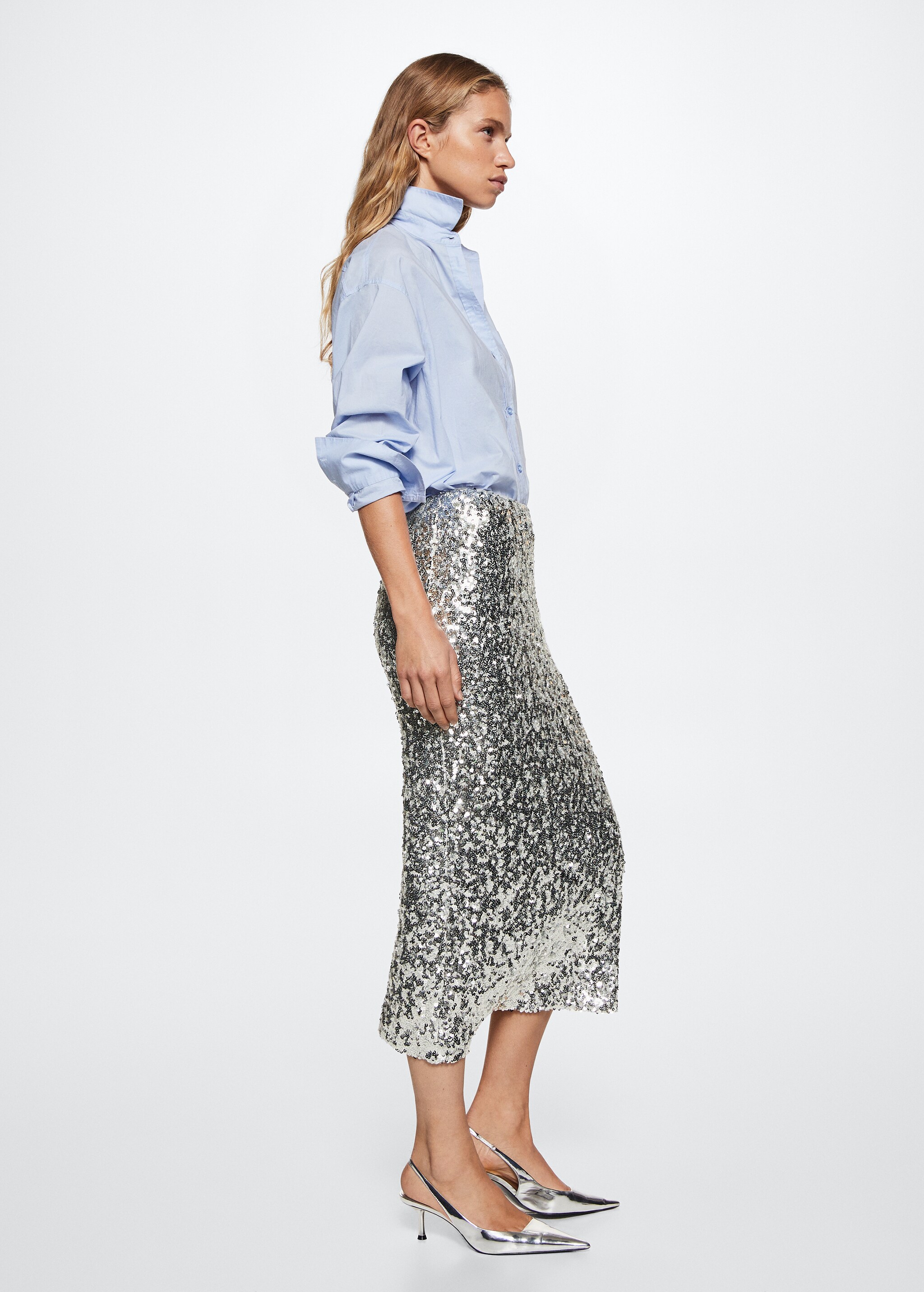 Sequin midi skirt - Details of the article 1