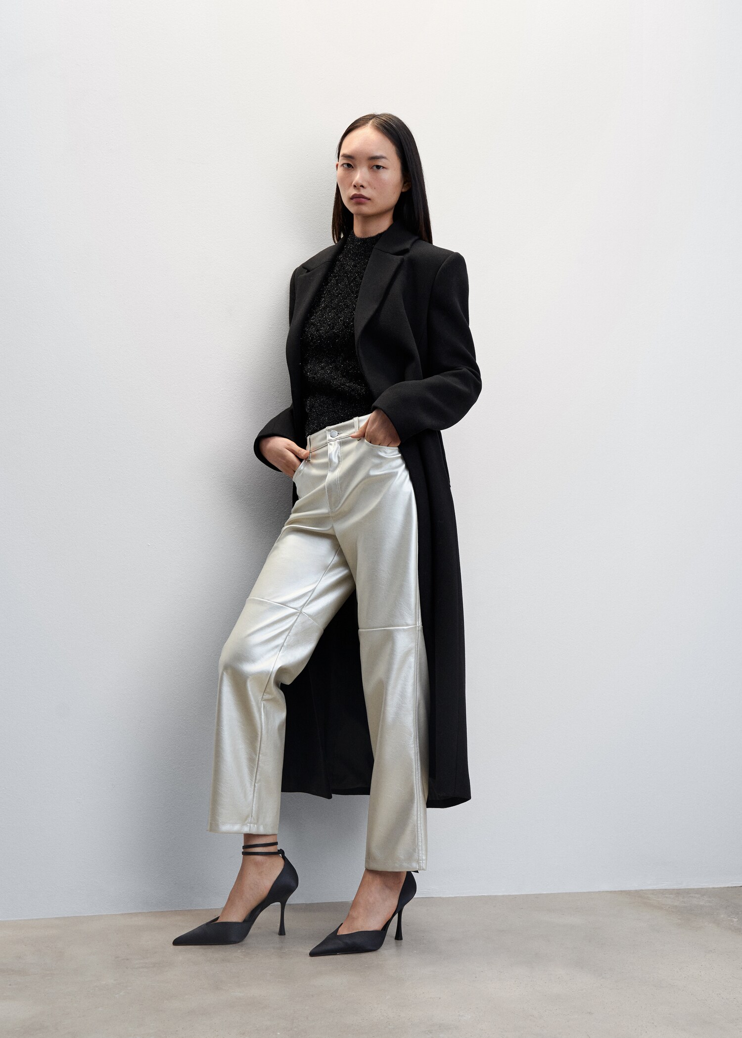 Manteau laine col fausse fourrure amovible - Détail de l'article 2