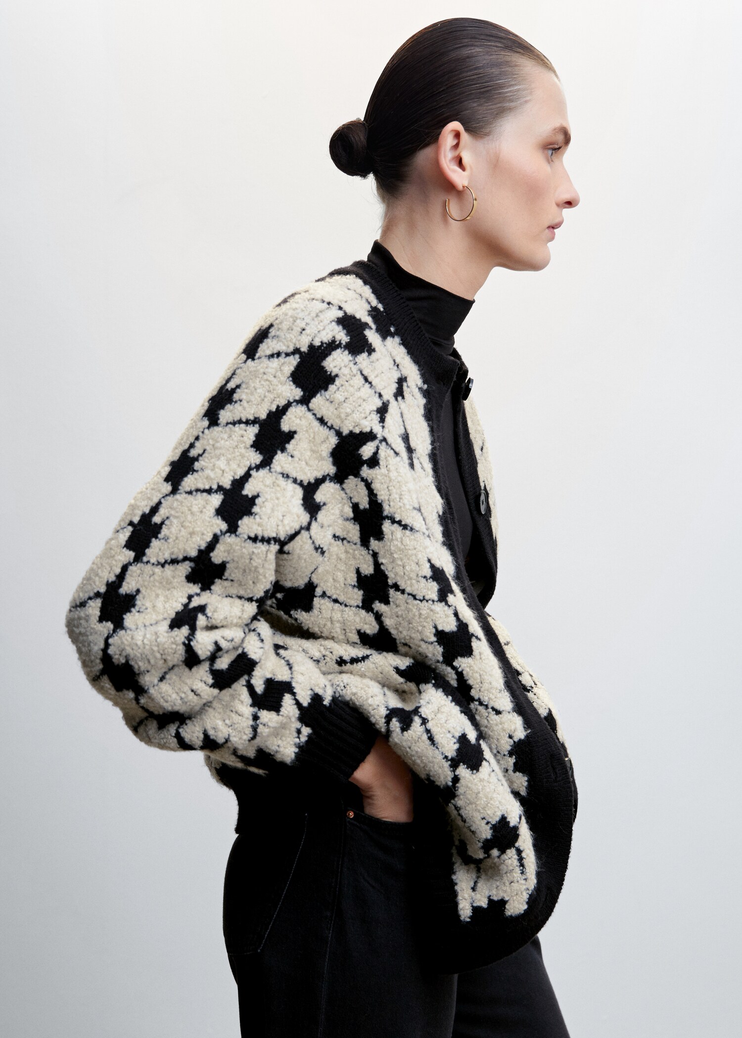 Houndstooth cardigan - Details of the article 2