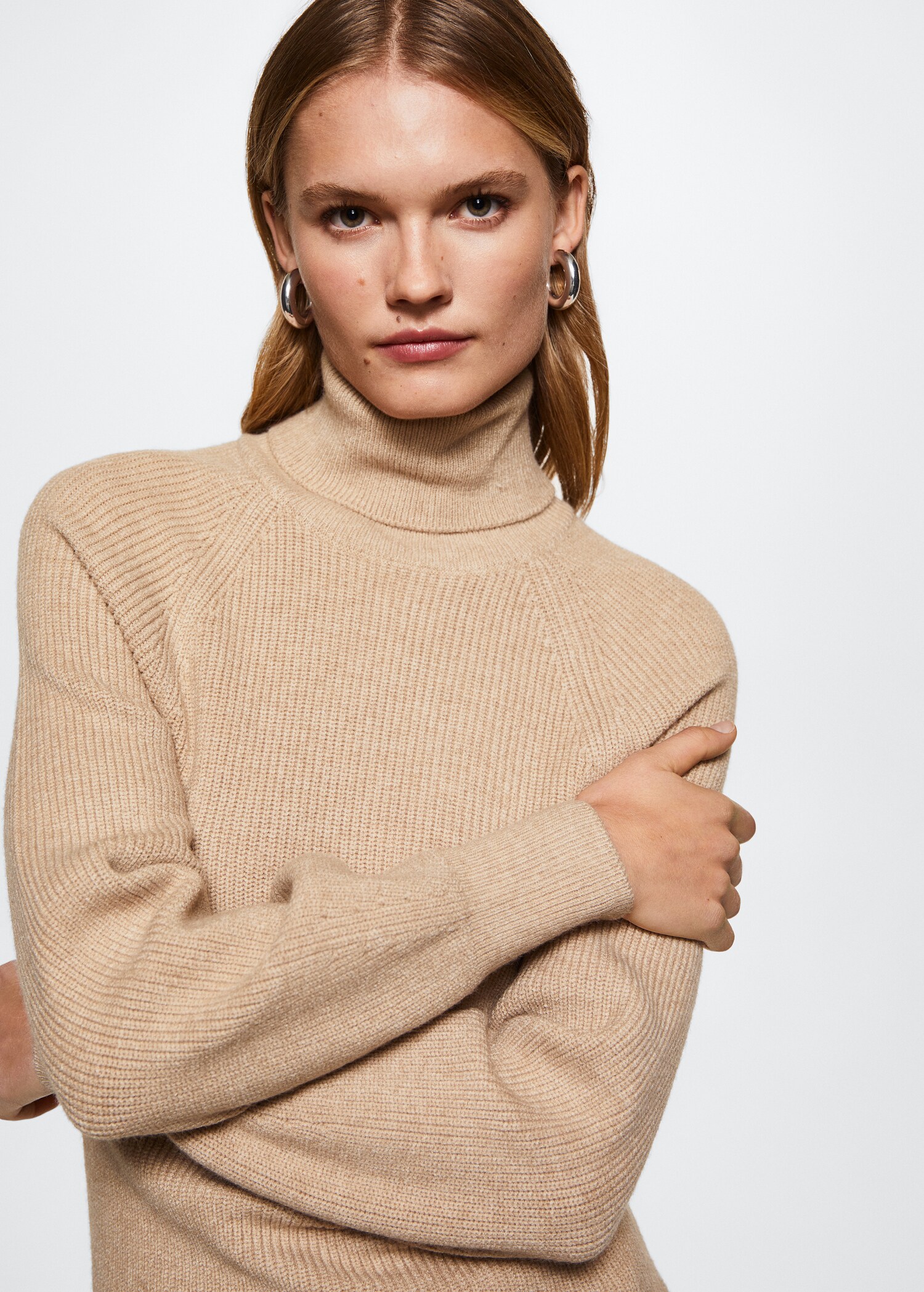 Ribbed turtleneck dress  - Details of the article 1