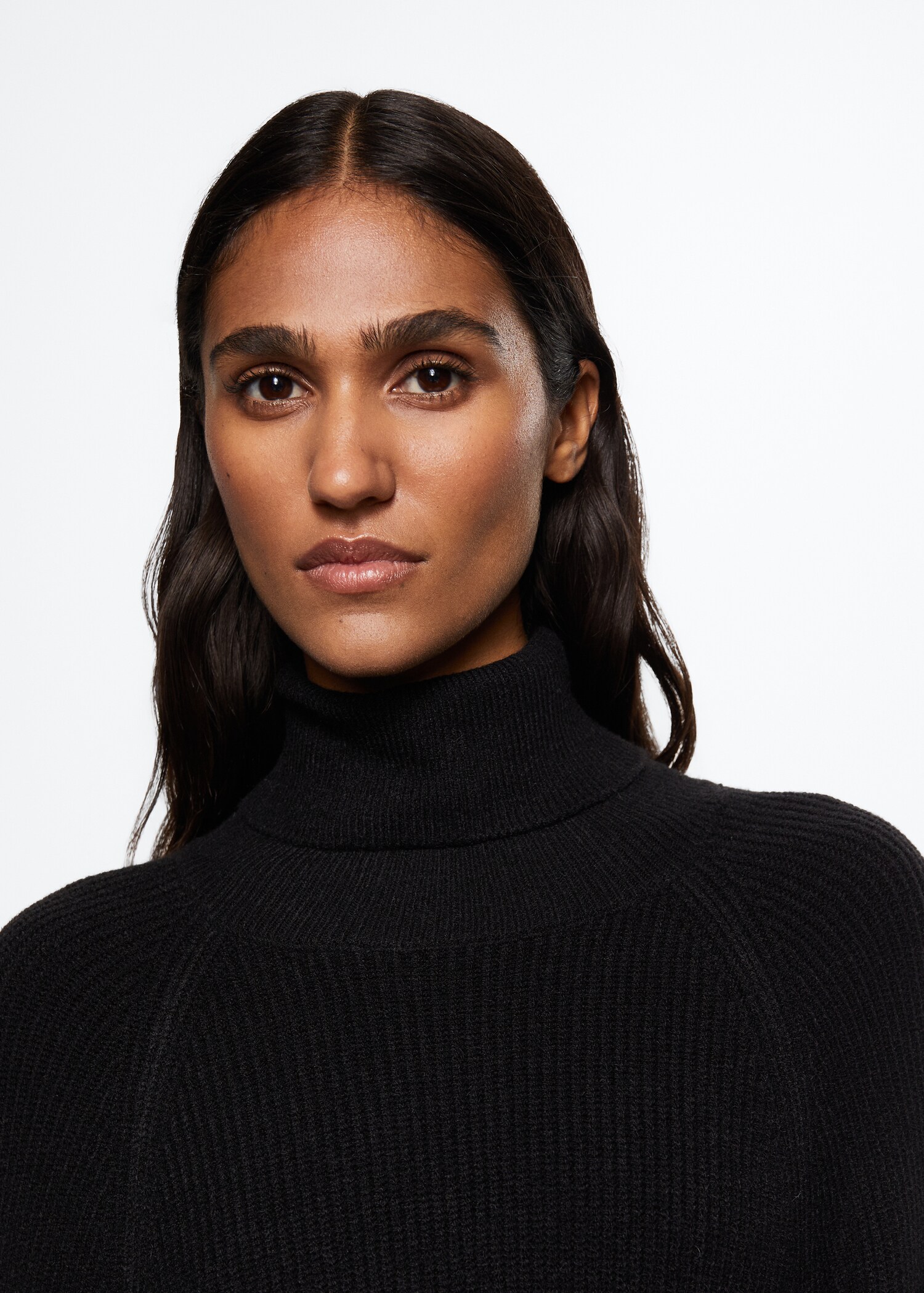 Ribbed turtleneck dress  - Details of the article 1
