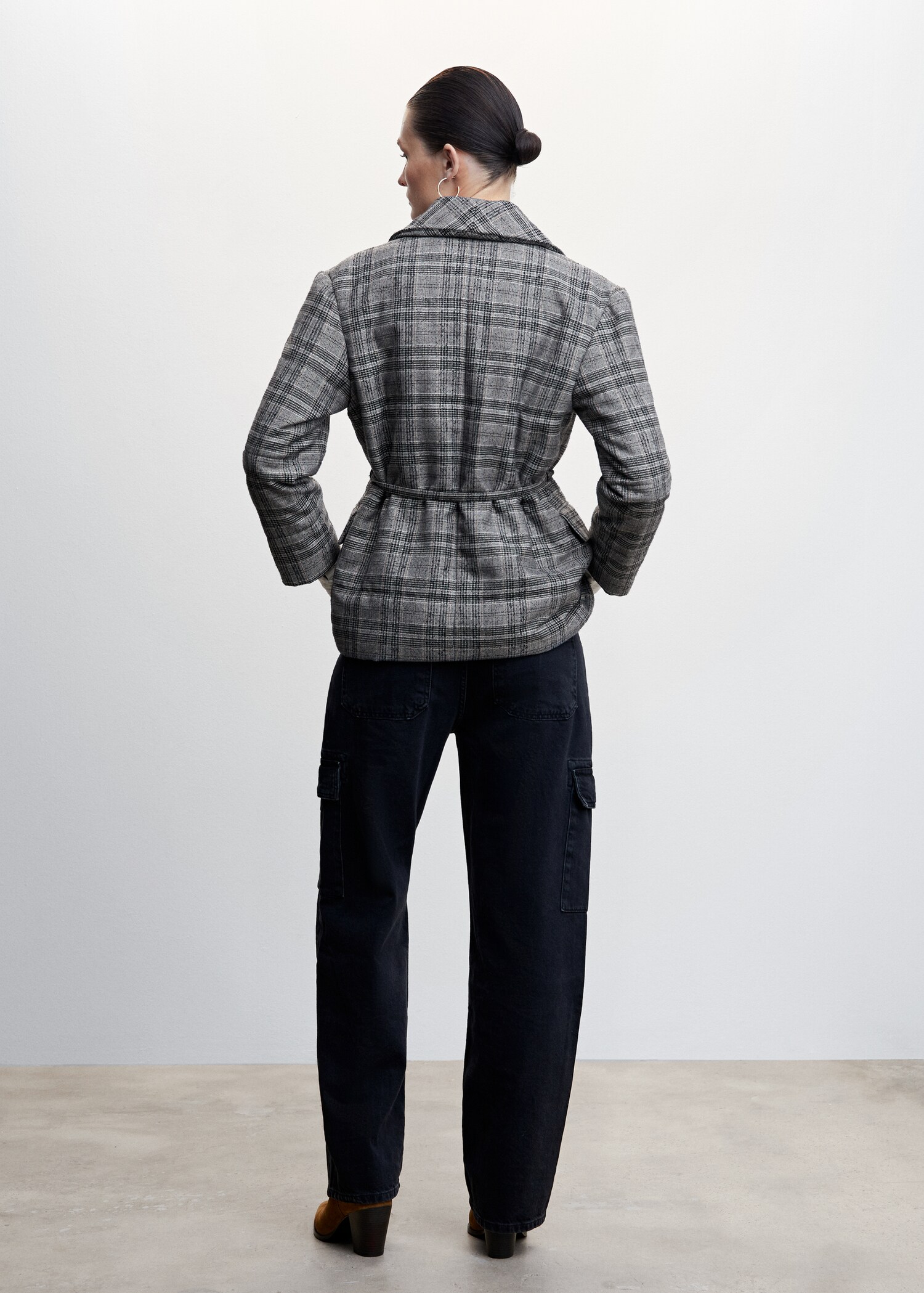 Veste matelassée structure carreaux - Verso de l’article
