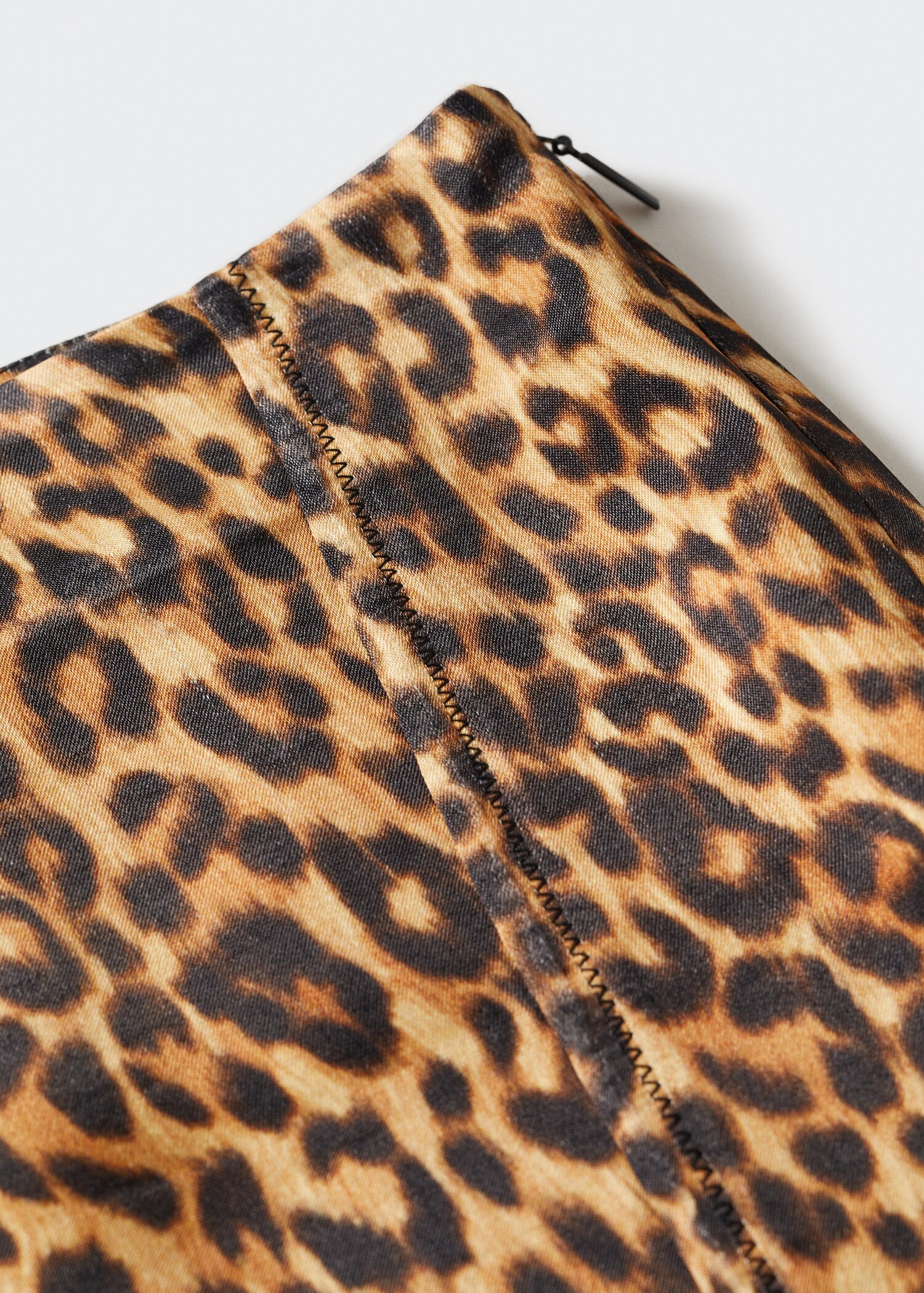 Animal-print satin skirt - Details of the article 8