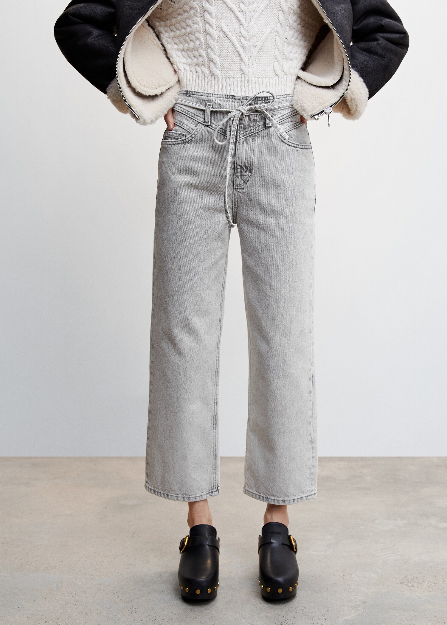 Bow cotton jeans - Medium plane