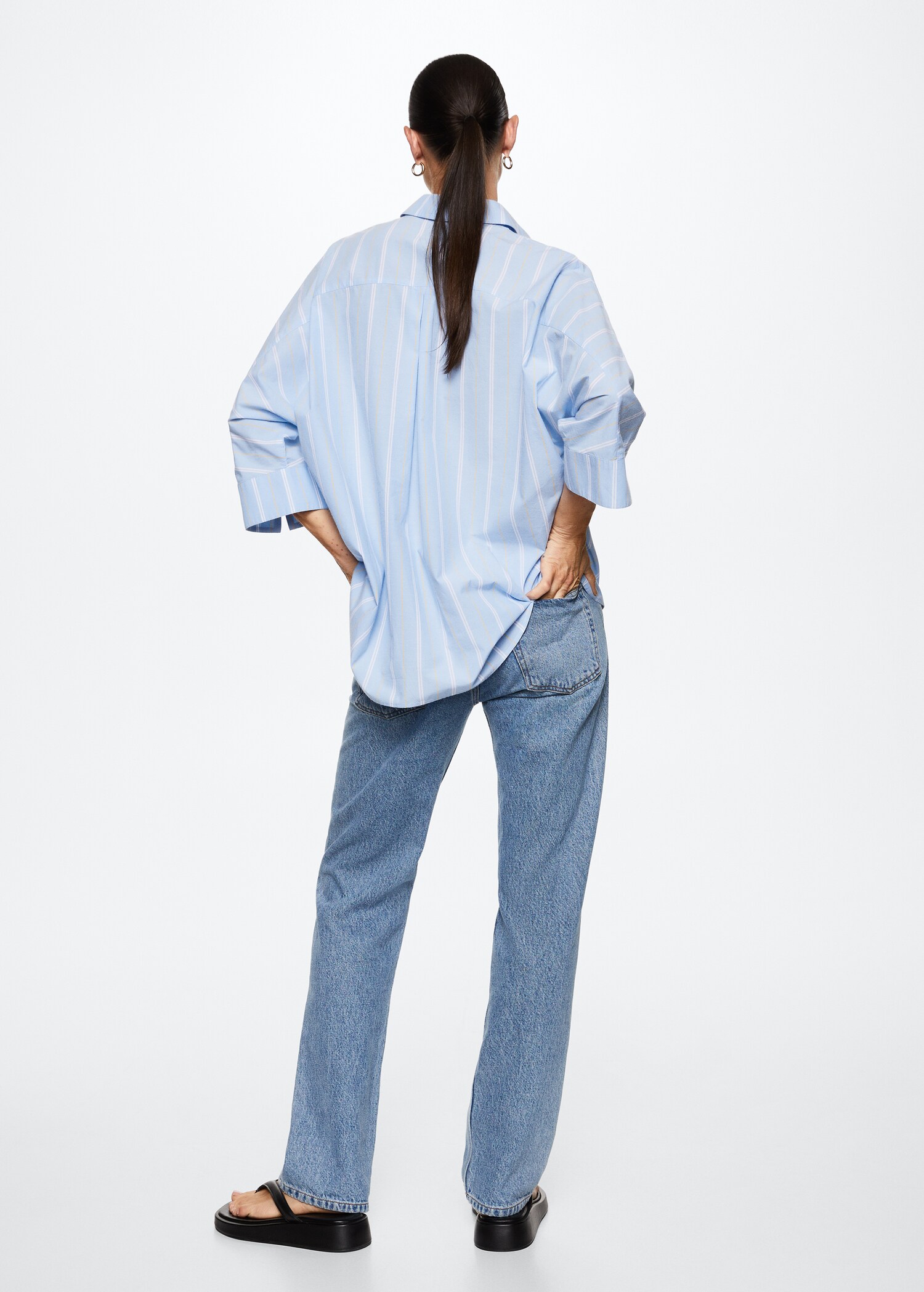 Camisa algodón oversize - Reverso del artículo