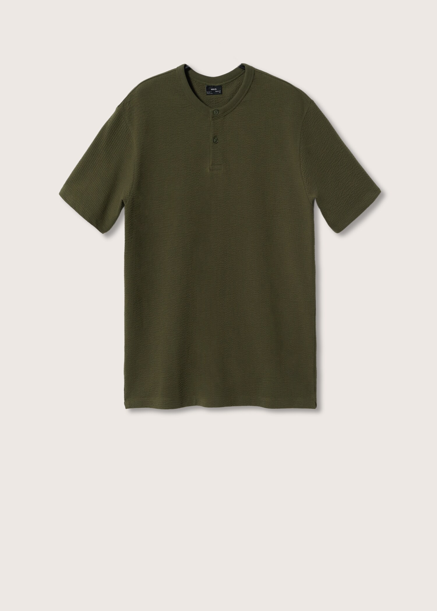 Camiseta seersucker cuello panadero - Artículo sin modelo