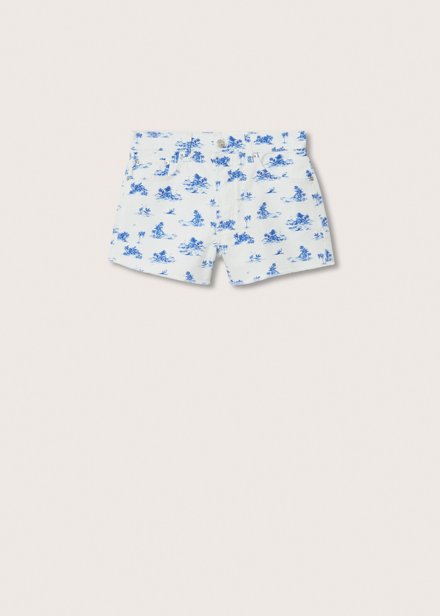 Short denim imprimé - Article sans modèle