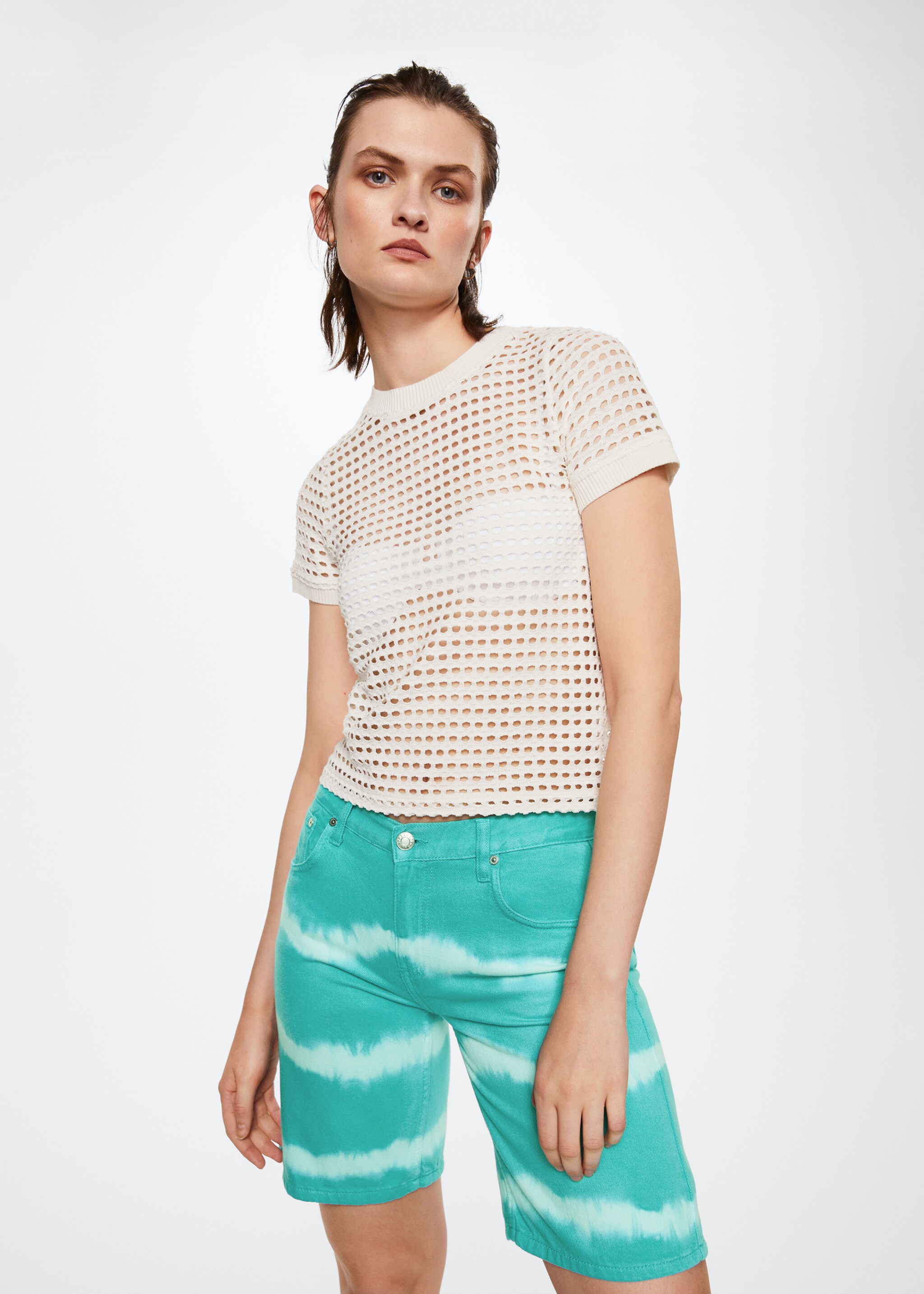 برمودا tie-dye - رؤية وسط, تركواز. Ref: 37081284-00.