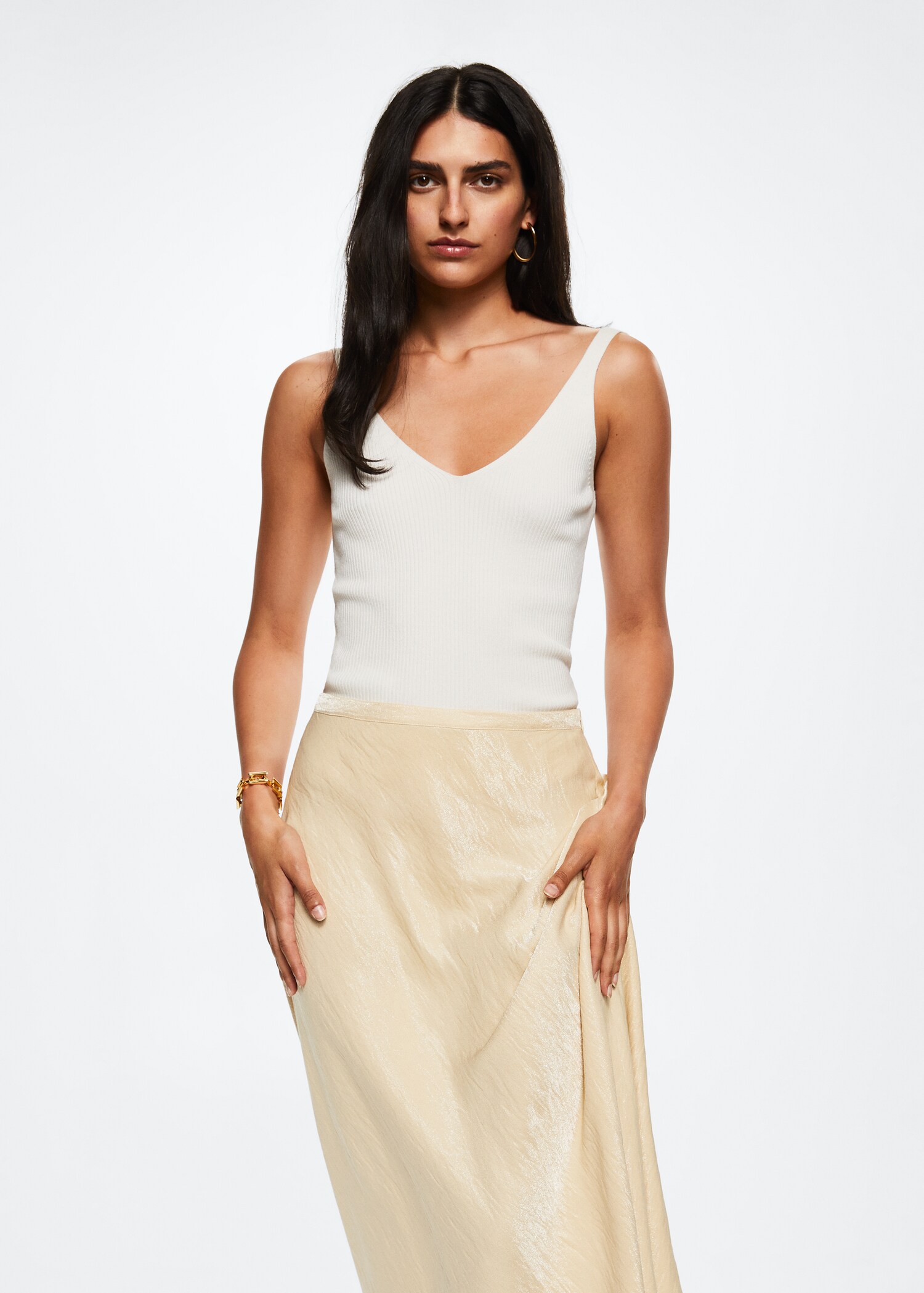 Satin weave skirt - Details of the article 1