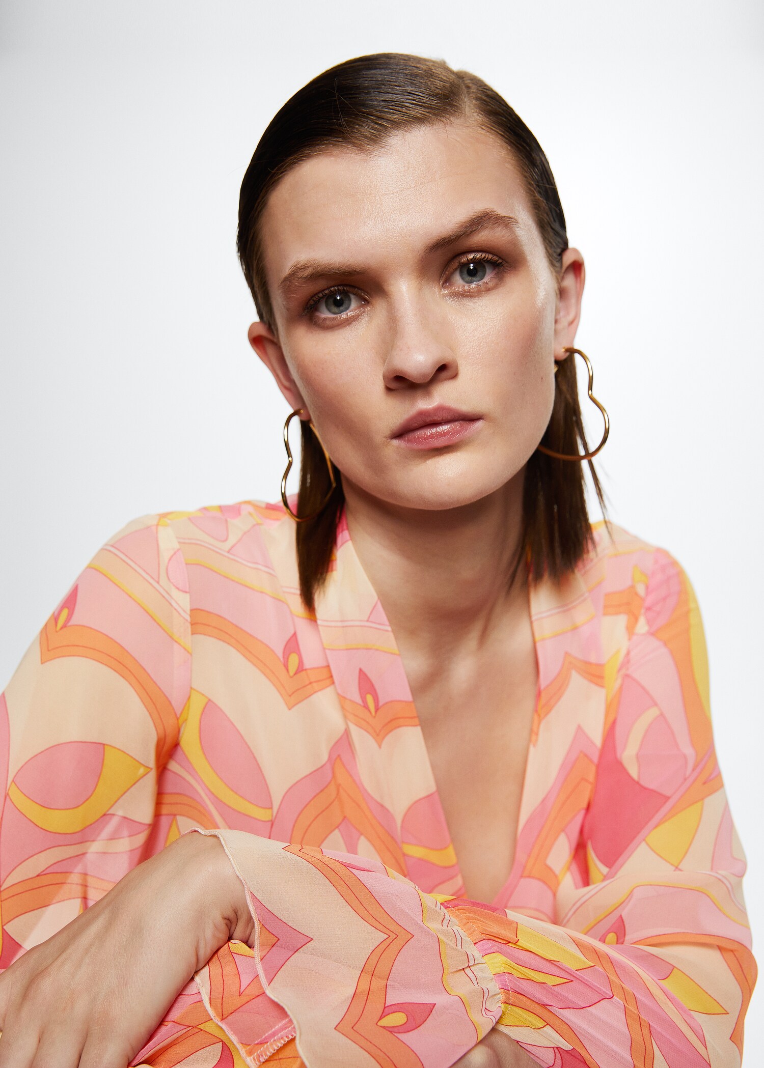 Soepelvallende blouse met print - Detail van het artikel 1