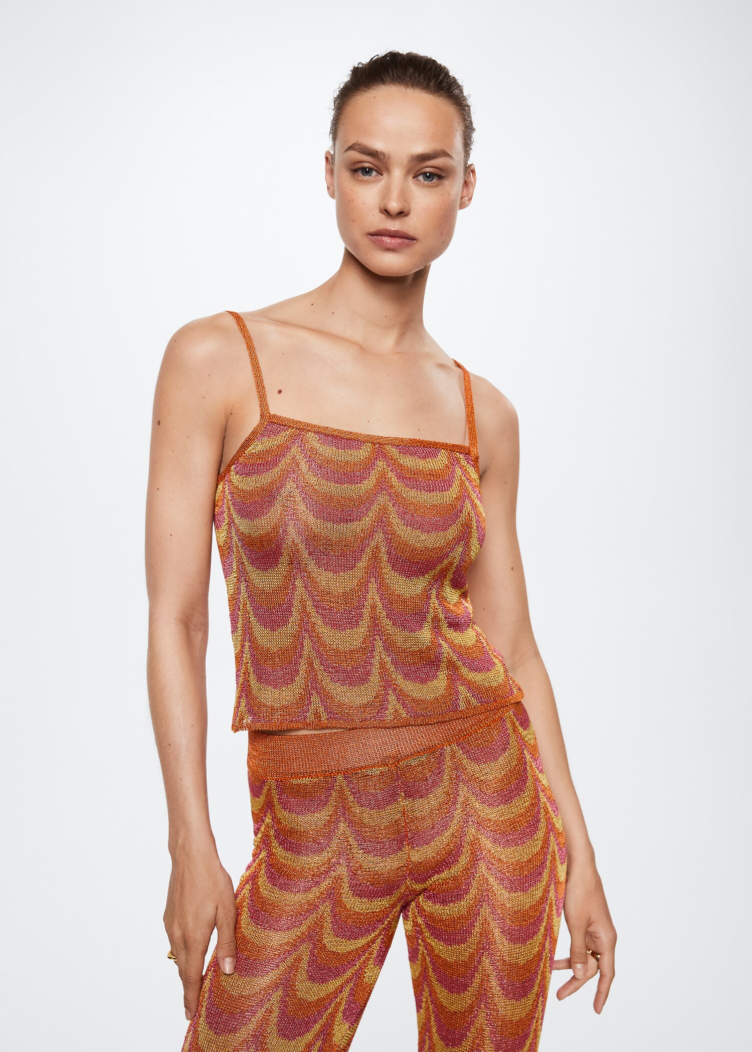 Printed knit top - Medium plane