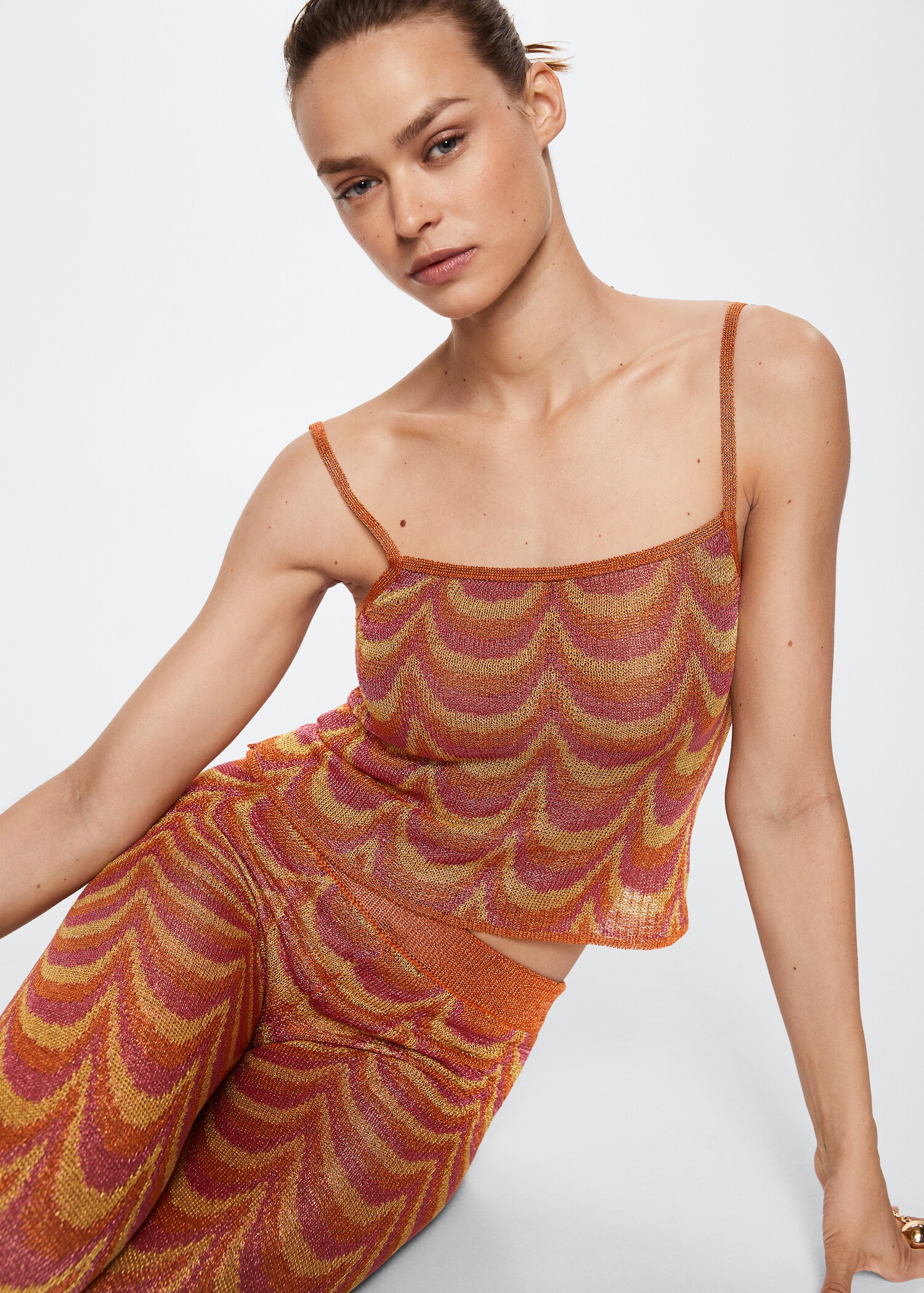 Printed knit top - Details of the article 1