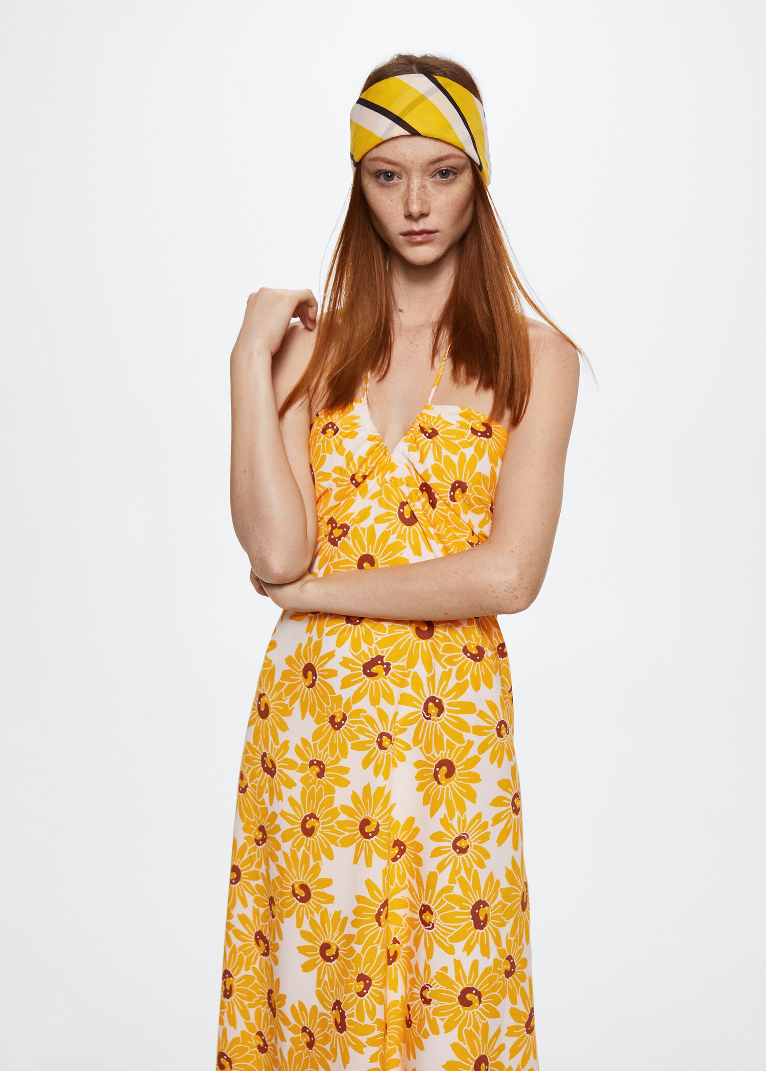 Vestido algodón flores - Plano medio