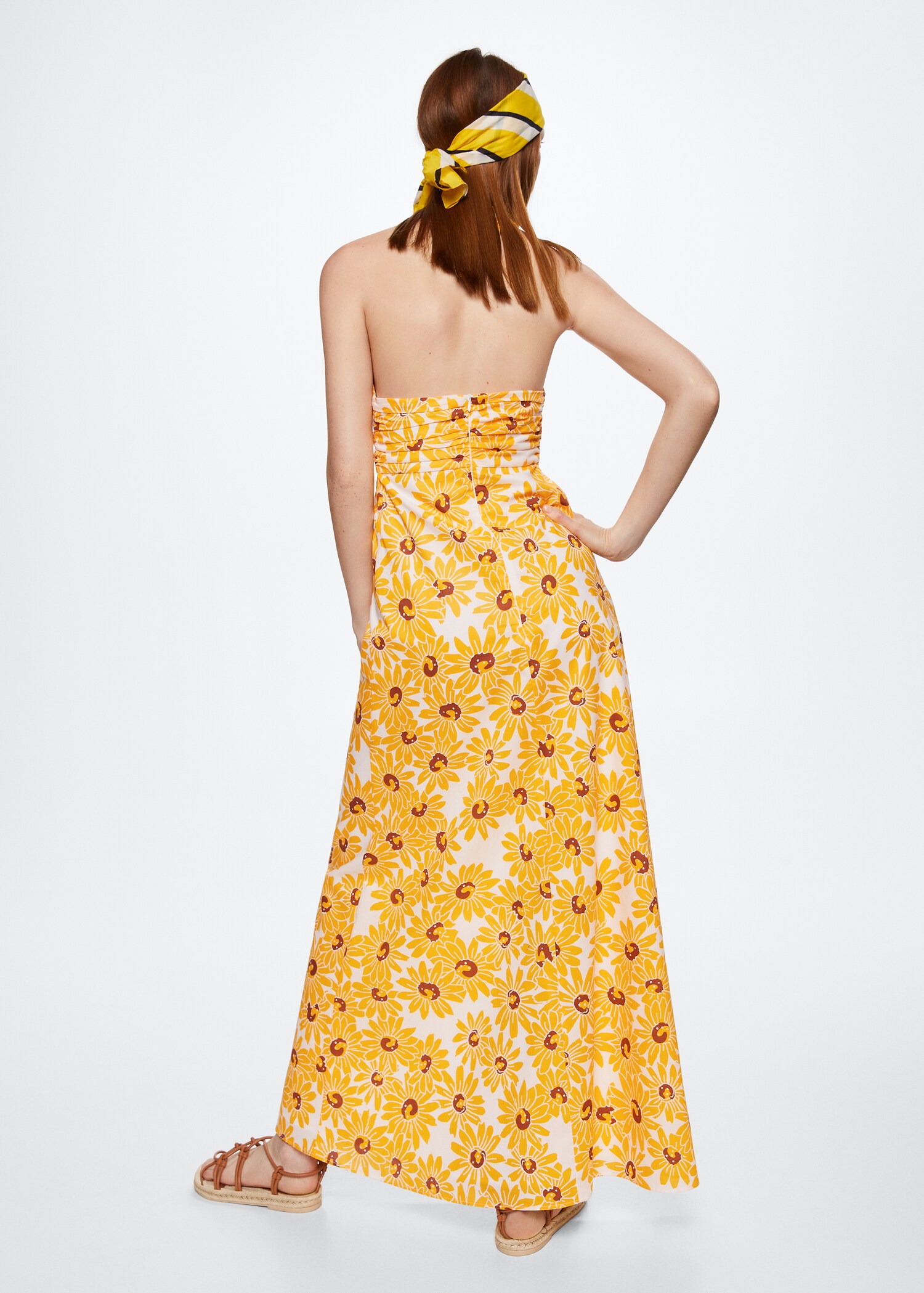 Vestido algodón flores - Reverso del artículo