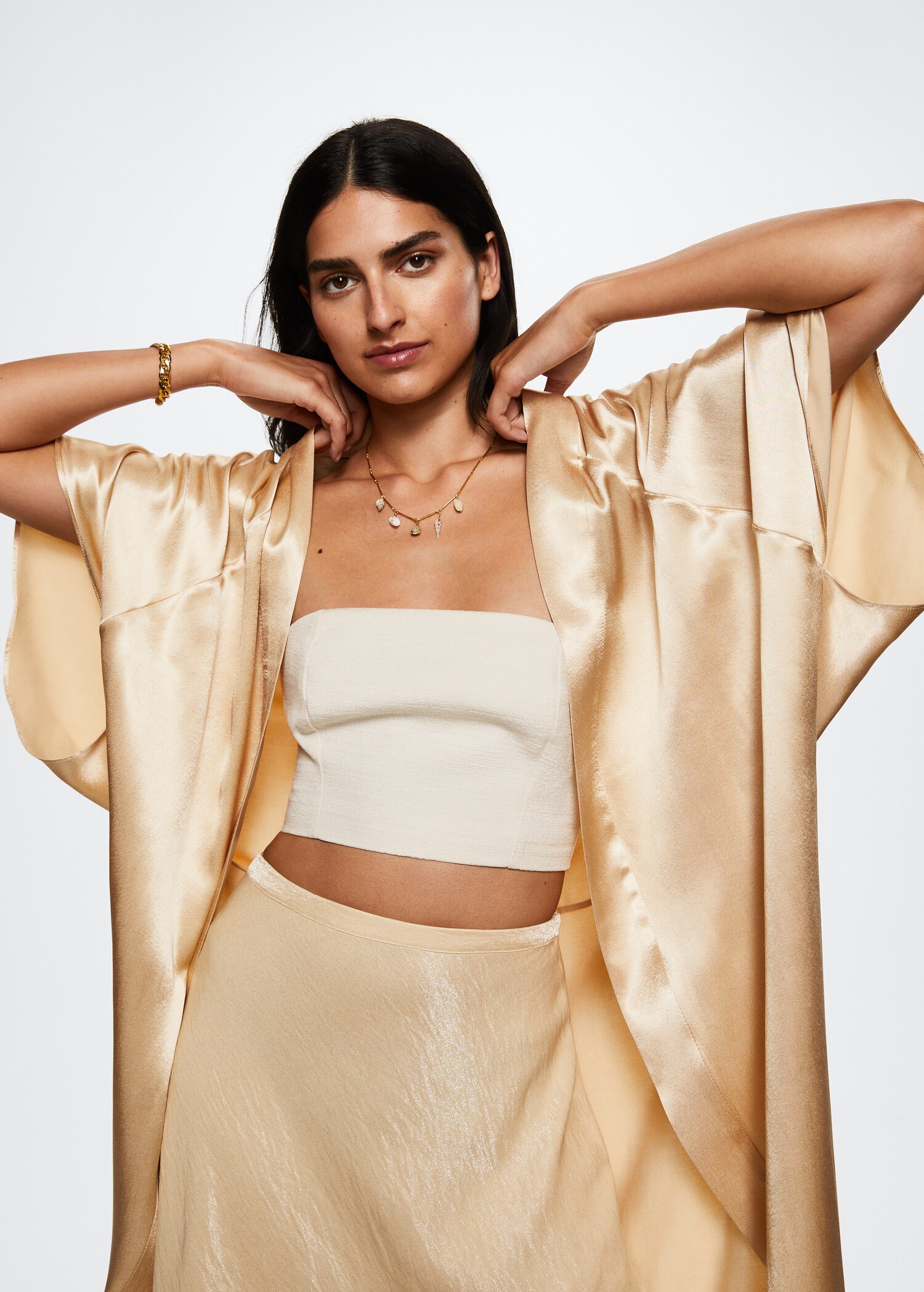 Satin caftan - Medium plane