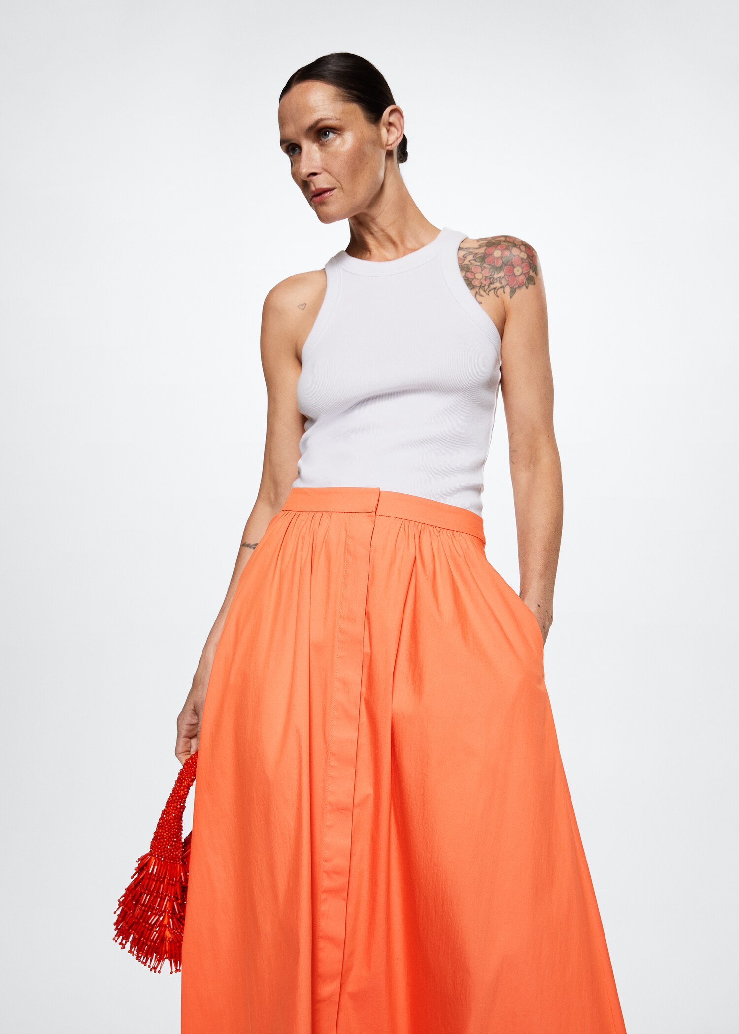 Cotton flared skirt - Details of the article 2