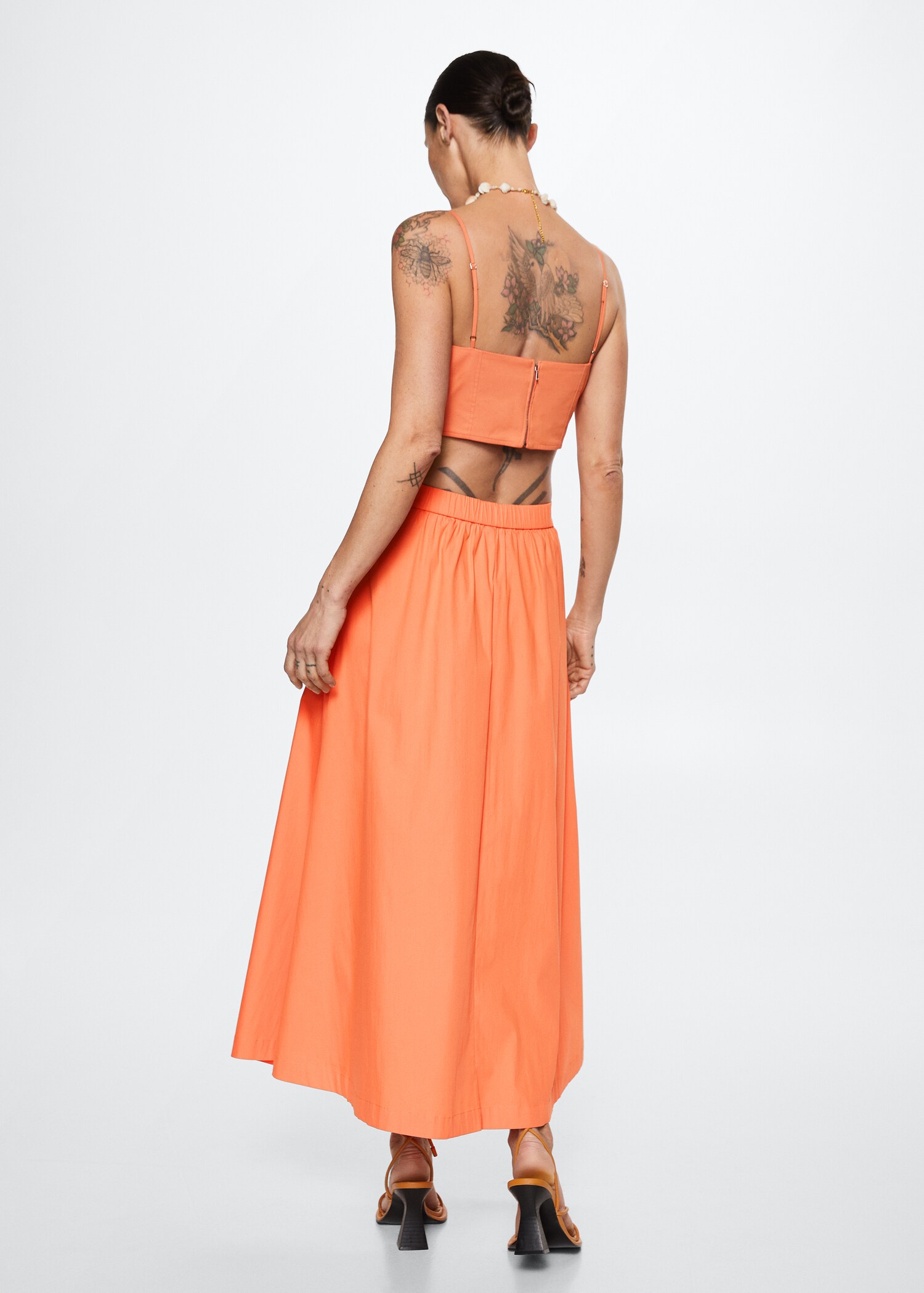 Cotton flared skirt - Reverse of the article