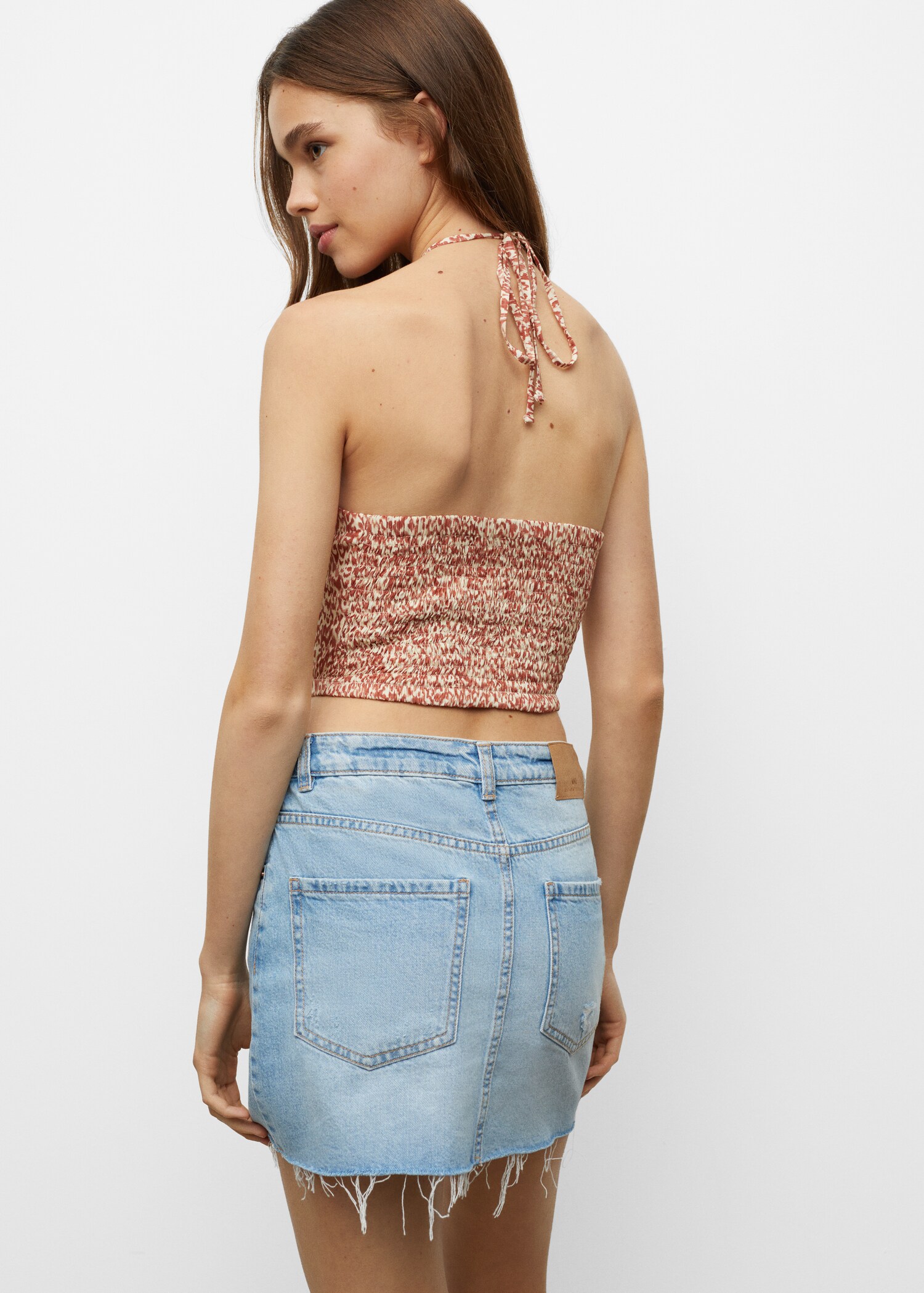 Printed crop blouse - Reverse of the article