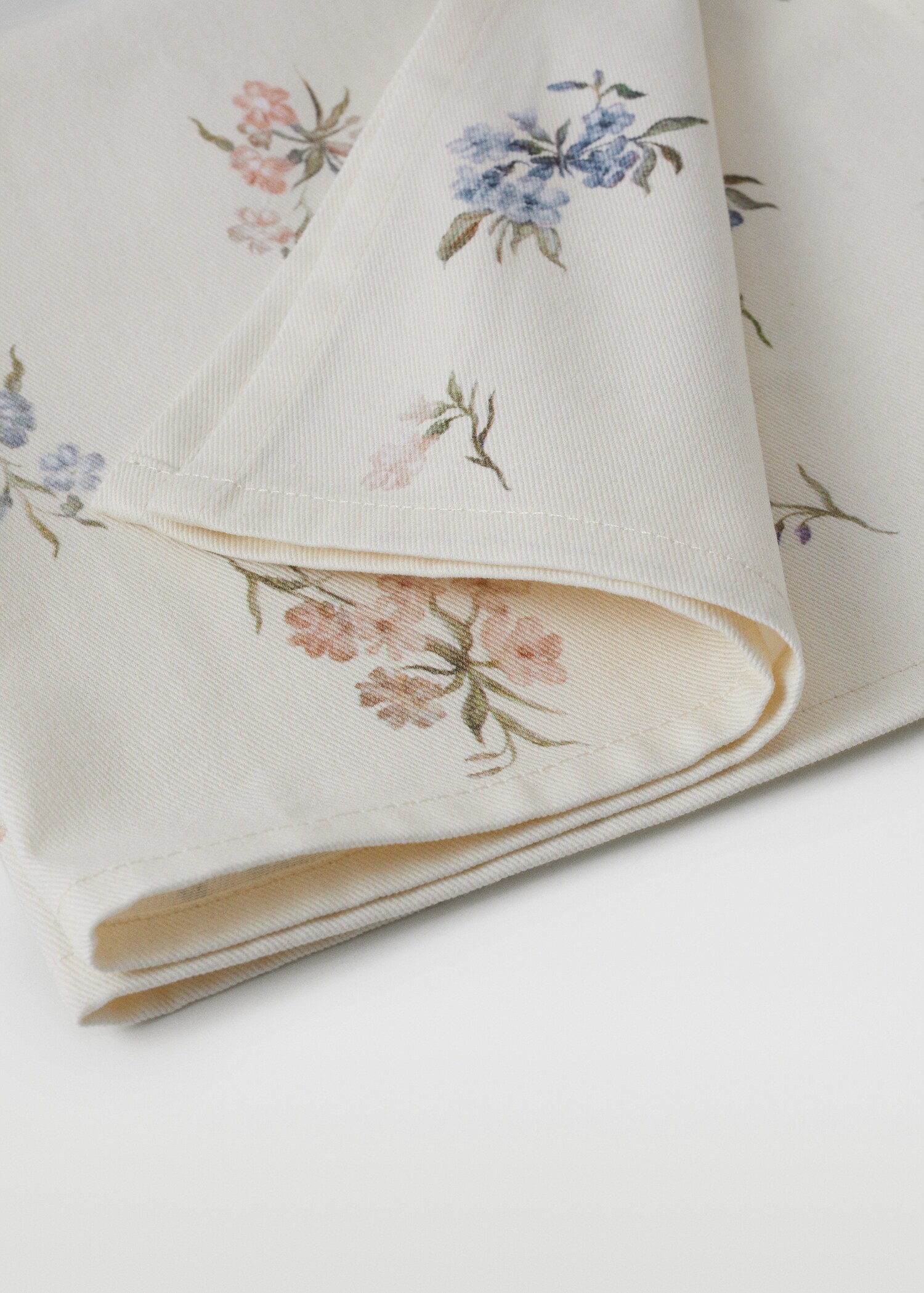 2er-Pack Geblümte Servietten aus Baumwolle 45 x 45 cm - Detail des Artikels 2
