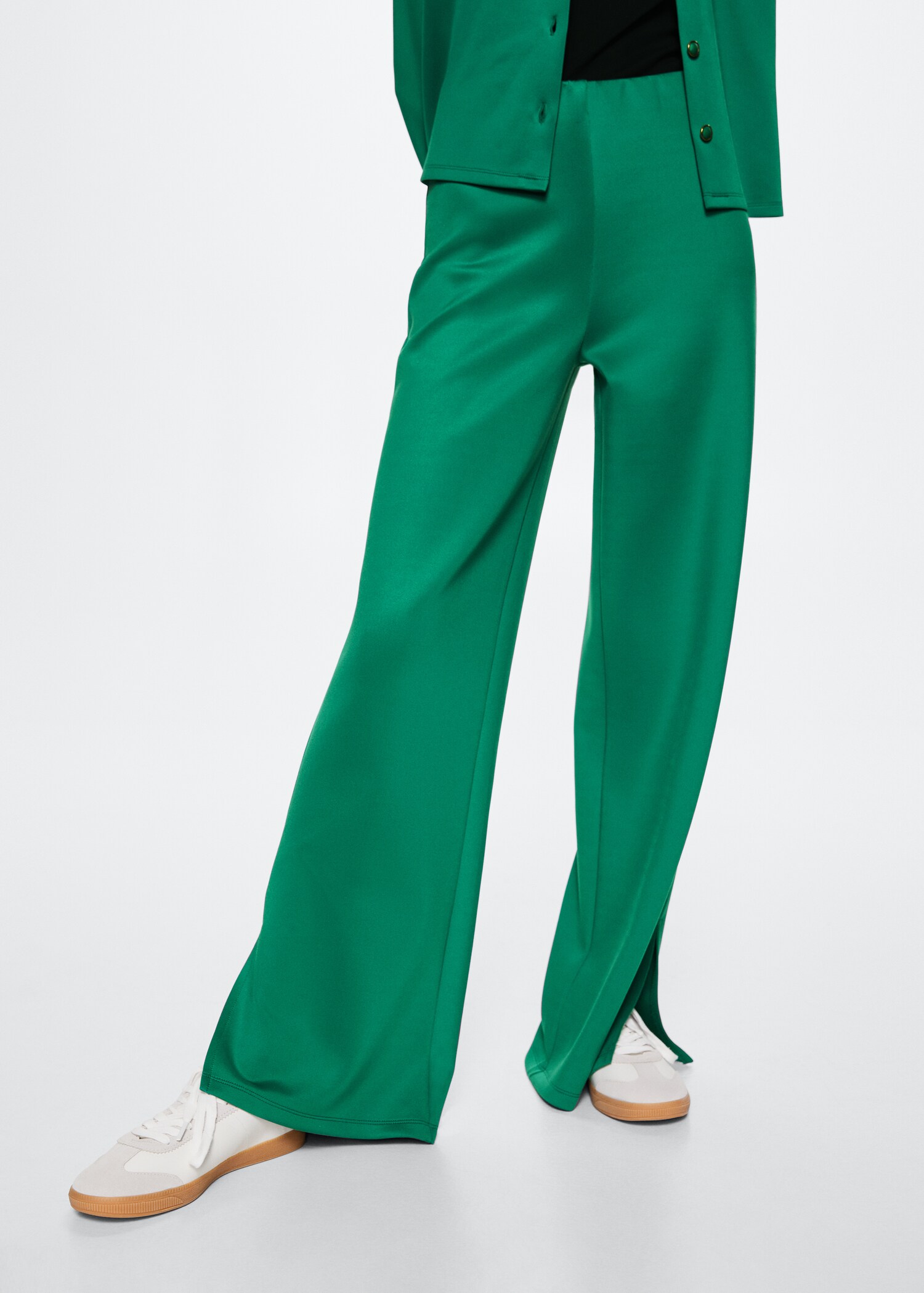 Slit hem pants - Medium plane
