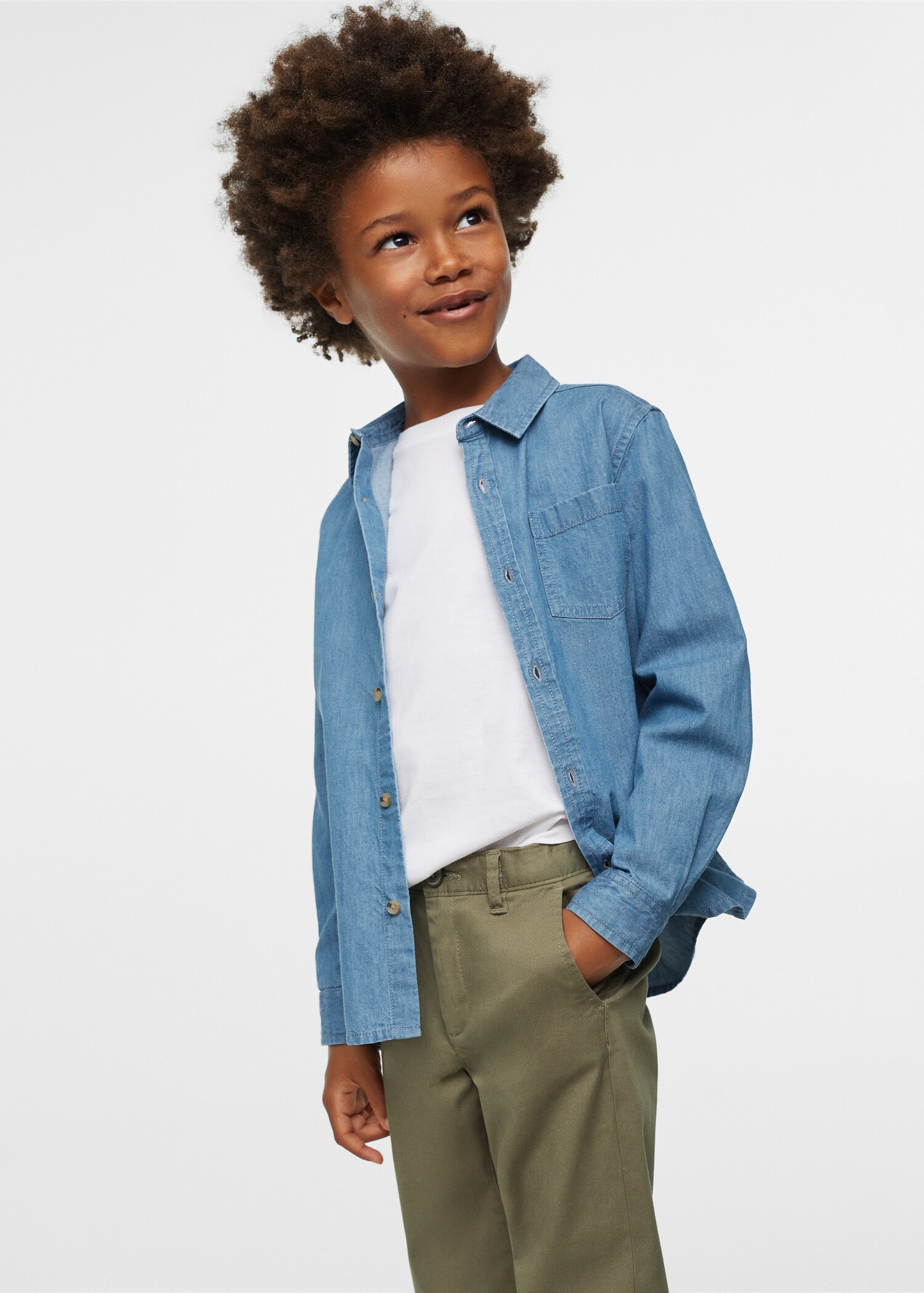 Cotton chinos - Medium plane