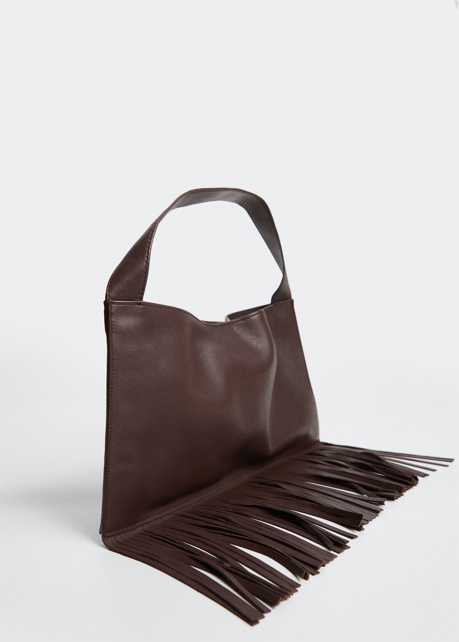 Sac cuir franges Femme MANGO Maurice - Main Image