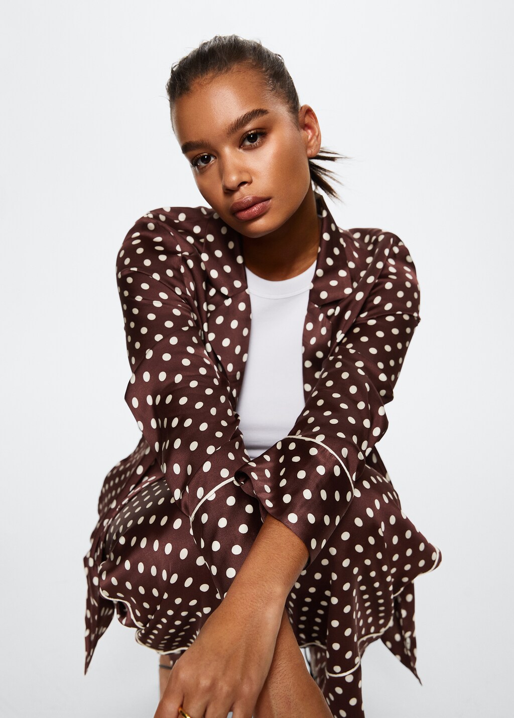 Lightspun Harlow Square-Neck Top in Dot Toss | Madewell