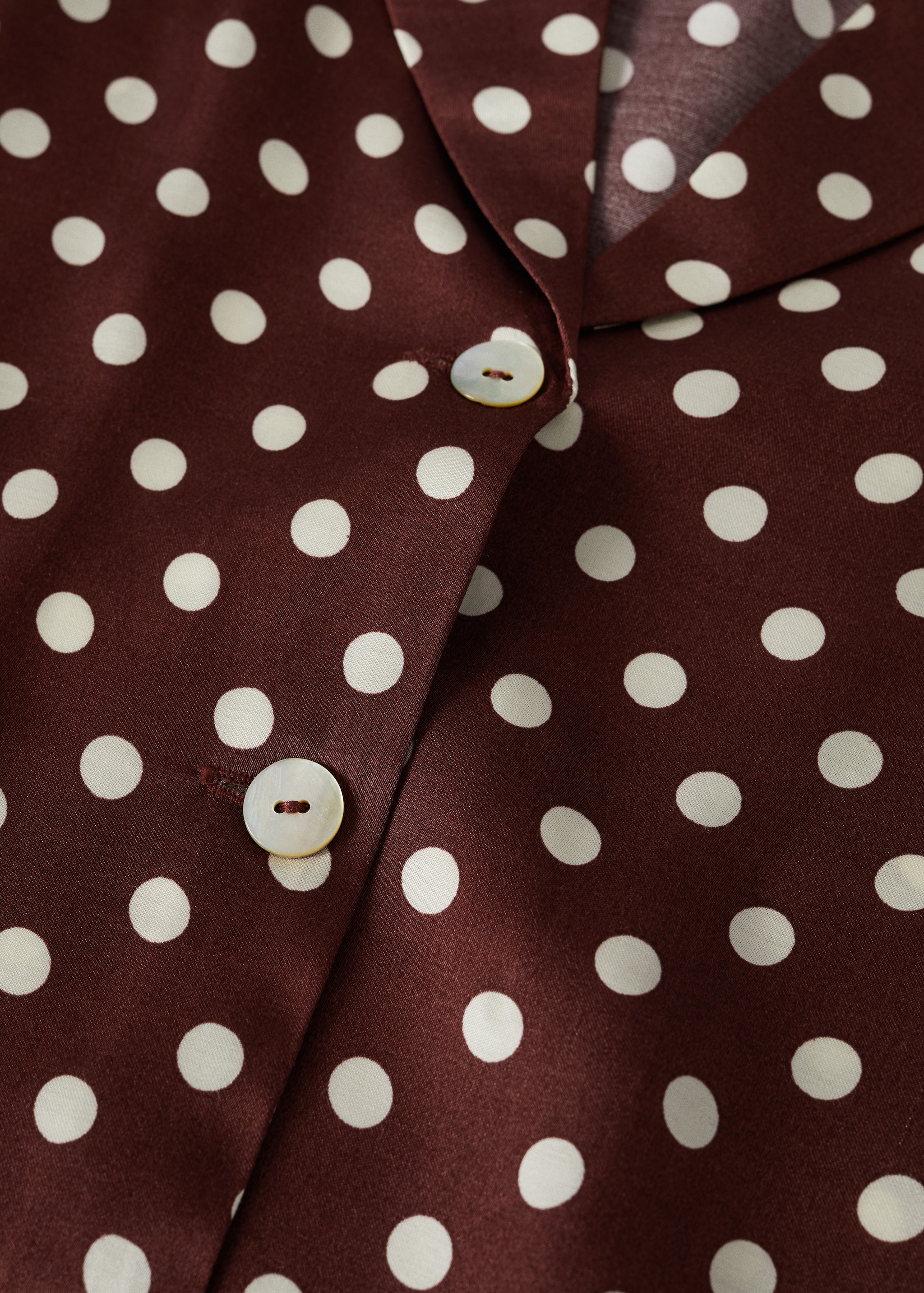 Polka-dot satin-finish shirt - Details of the article 8