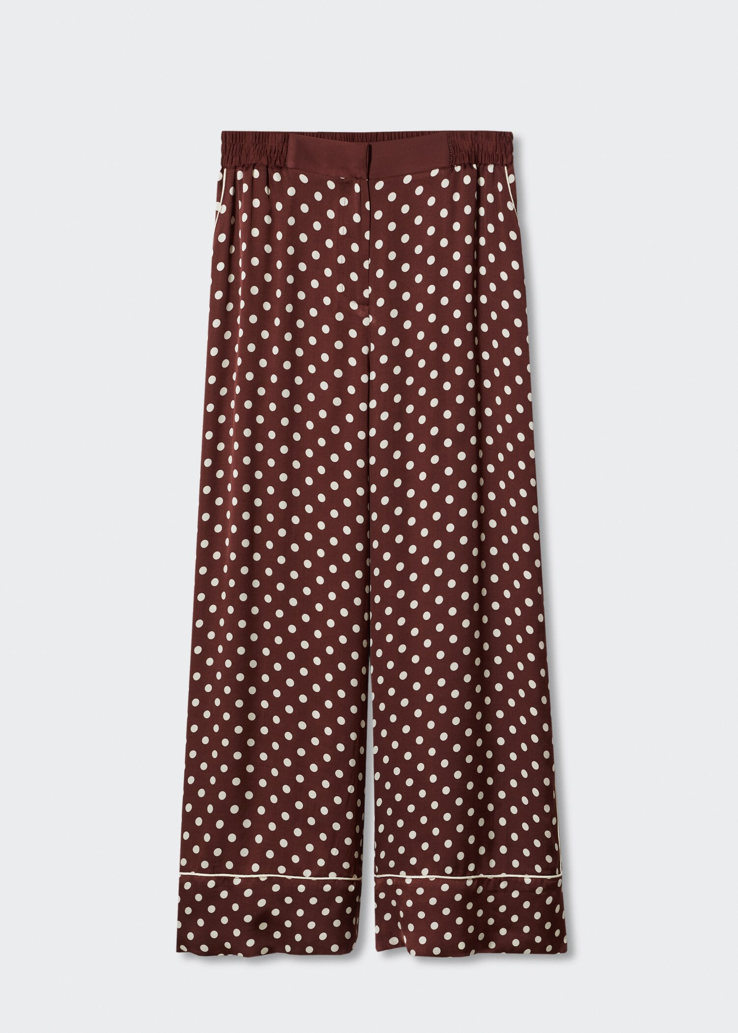 Polka-dot satin pants - Article without model