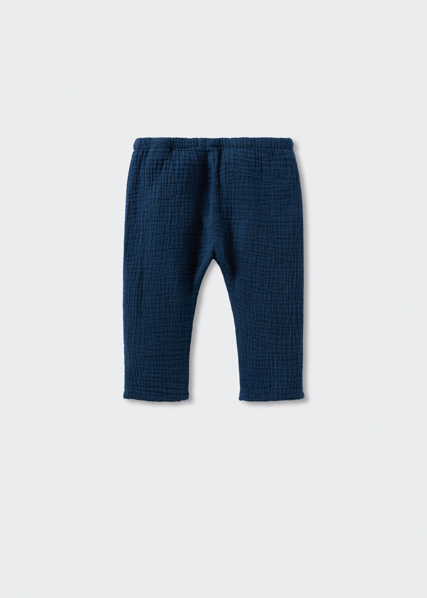 Textured cotton trousers - Reverse of the article
