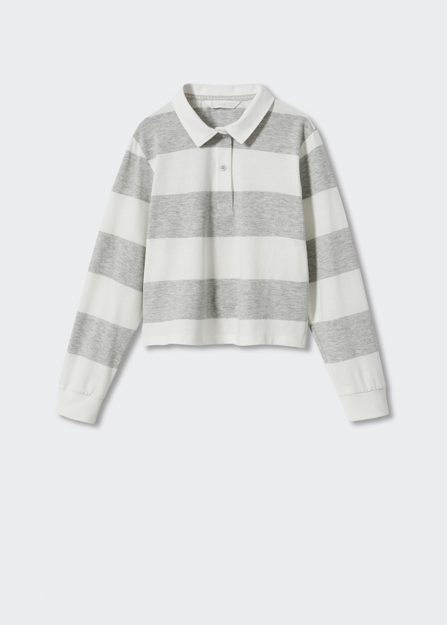 Gestreiftes Langarm-Poloshirt - Artikel ohne Model