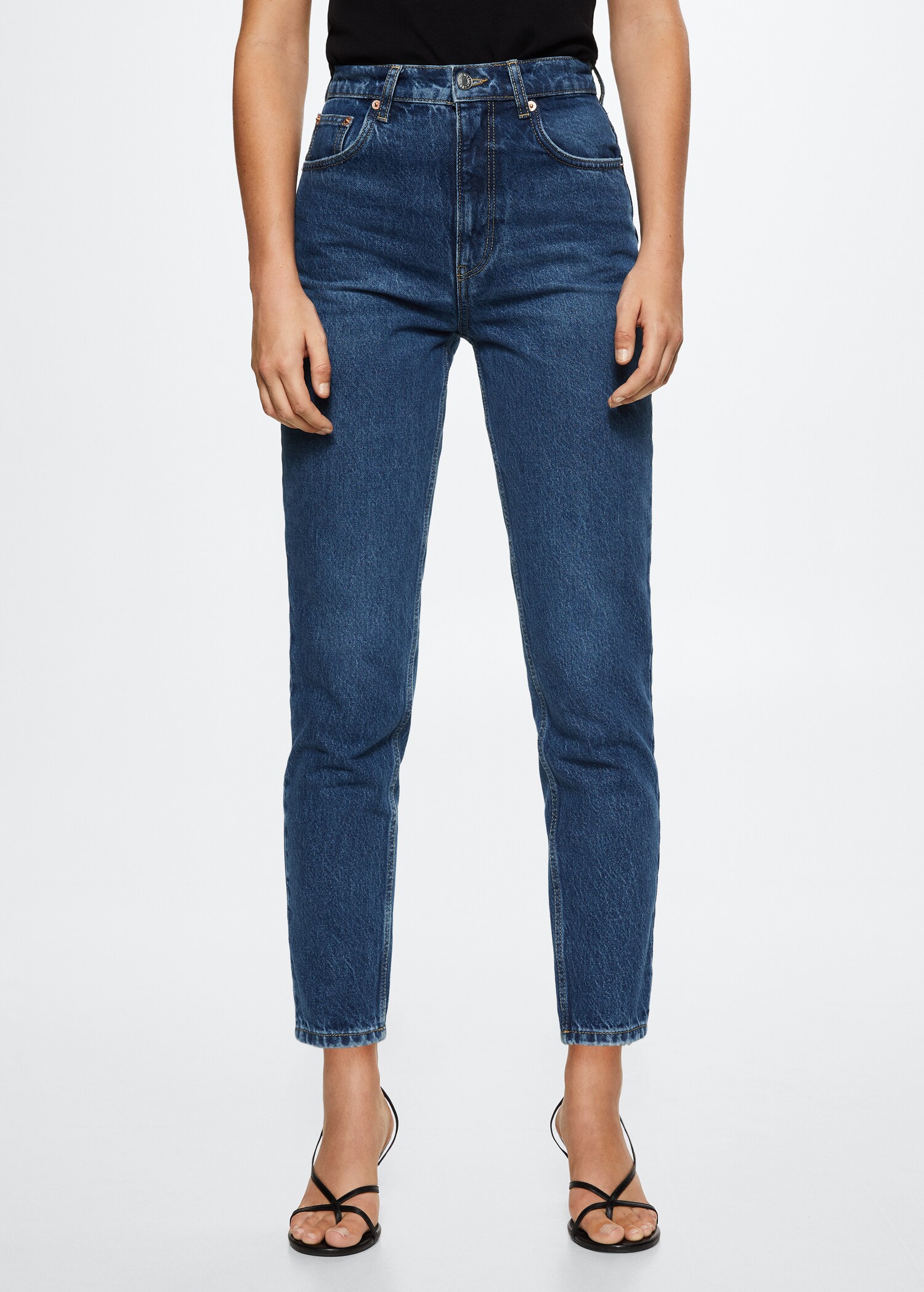 Mom high-waist jeans - Medium plane