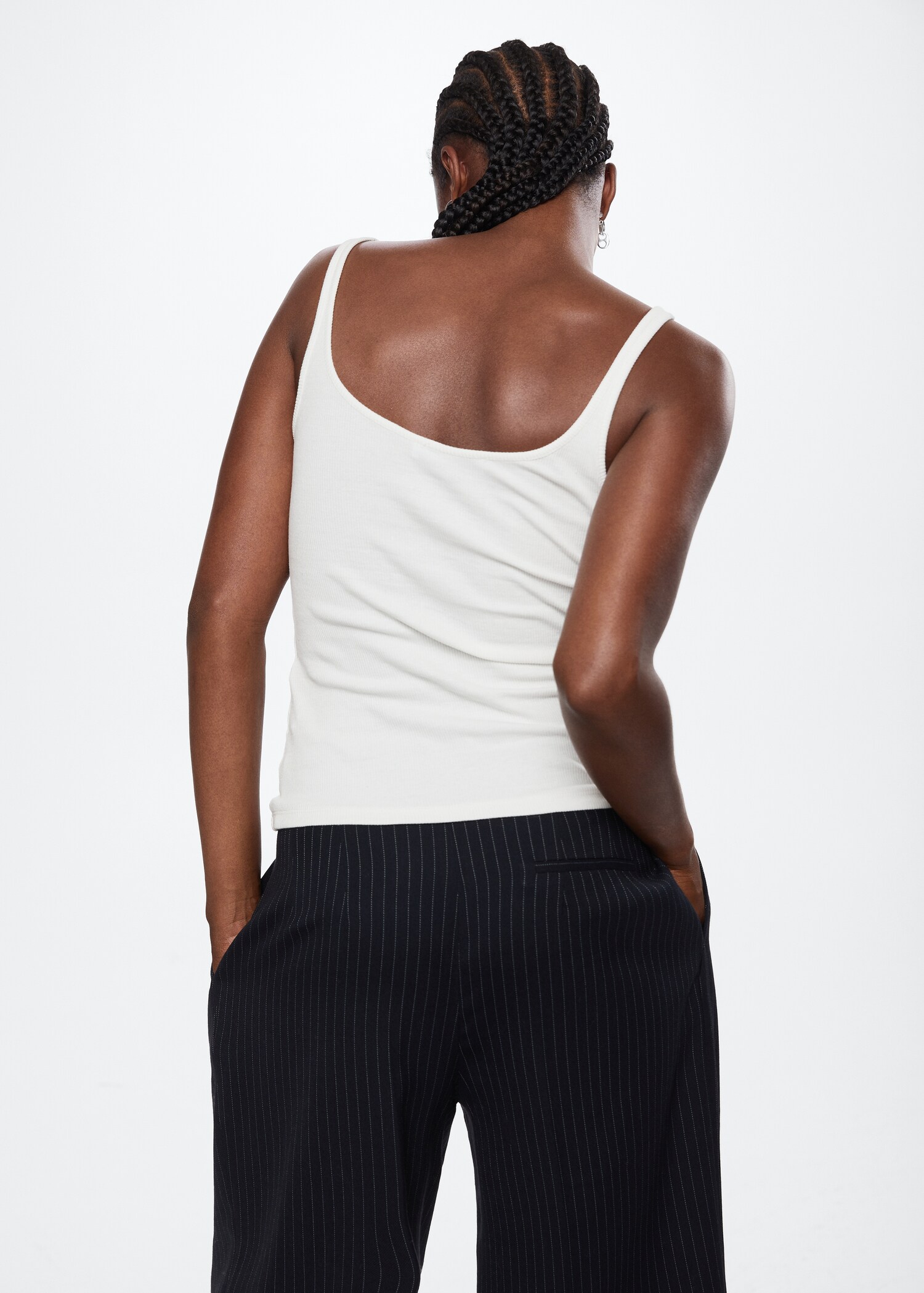 Ribbed strap top - Reverse of the article
