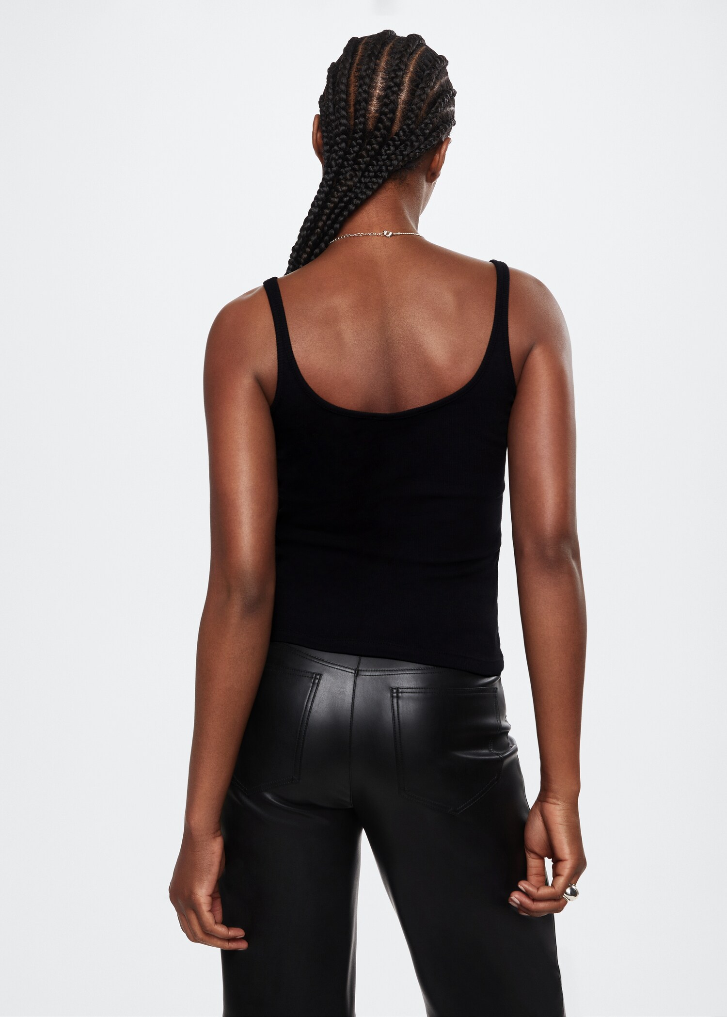 Ribbed strap top - Reverse of the article