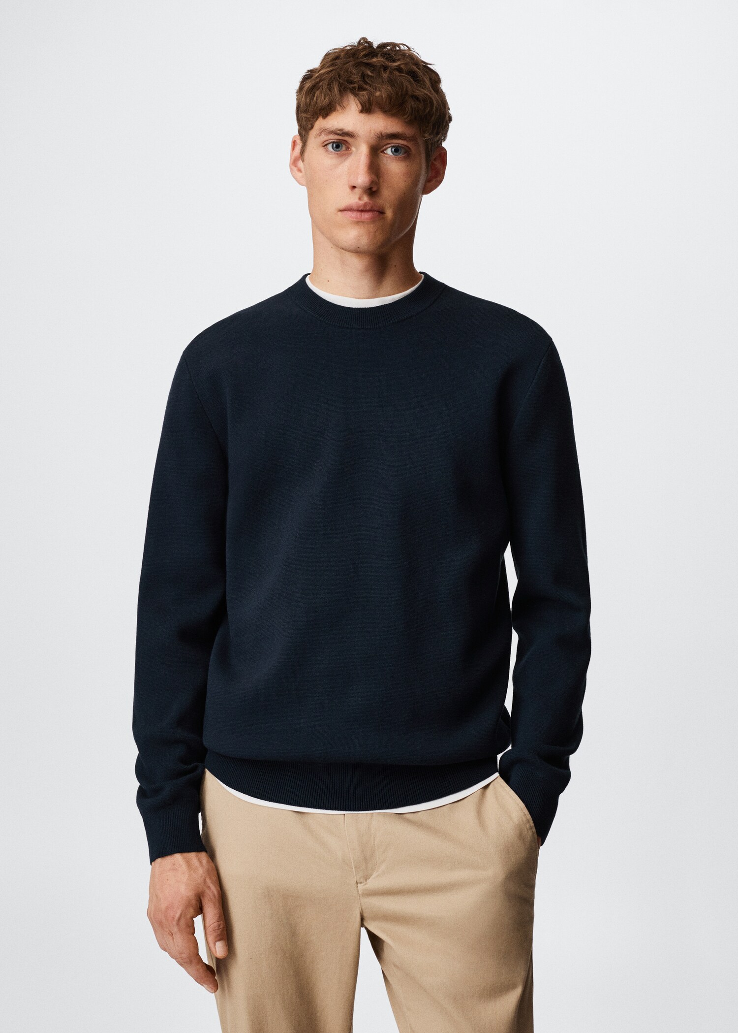 Round-neck breathable sweater - Medium plane