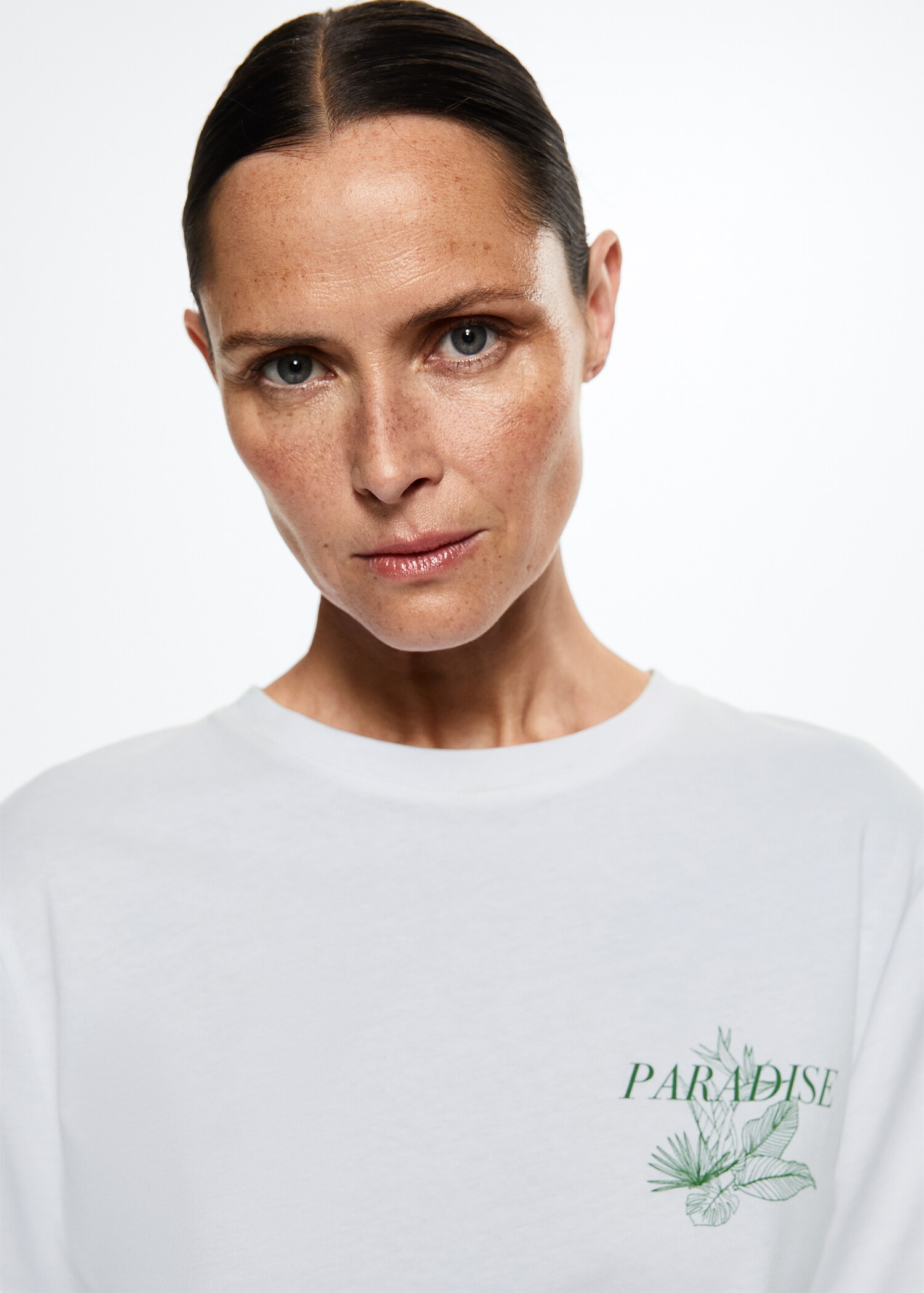 Printed cotton-blend T-shirt - Details of the article 2