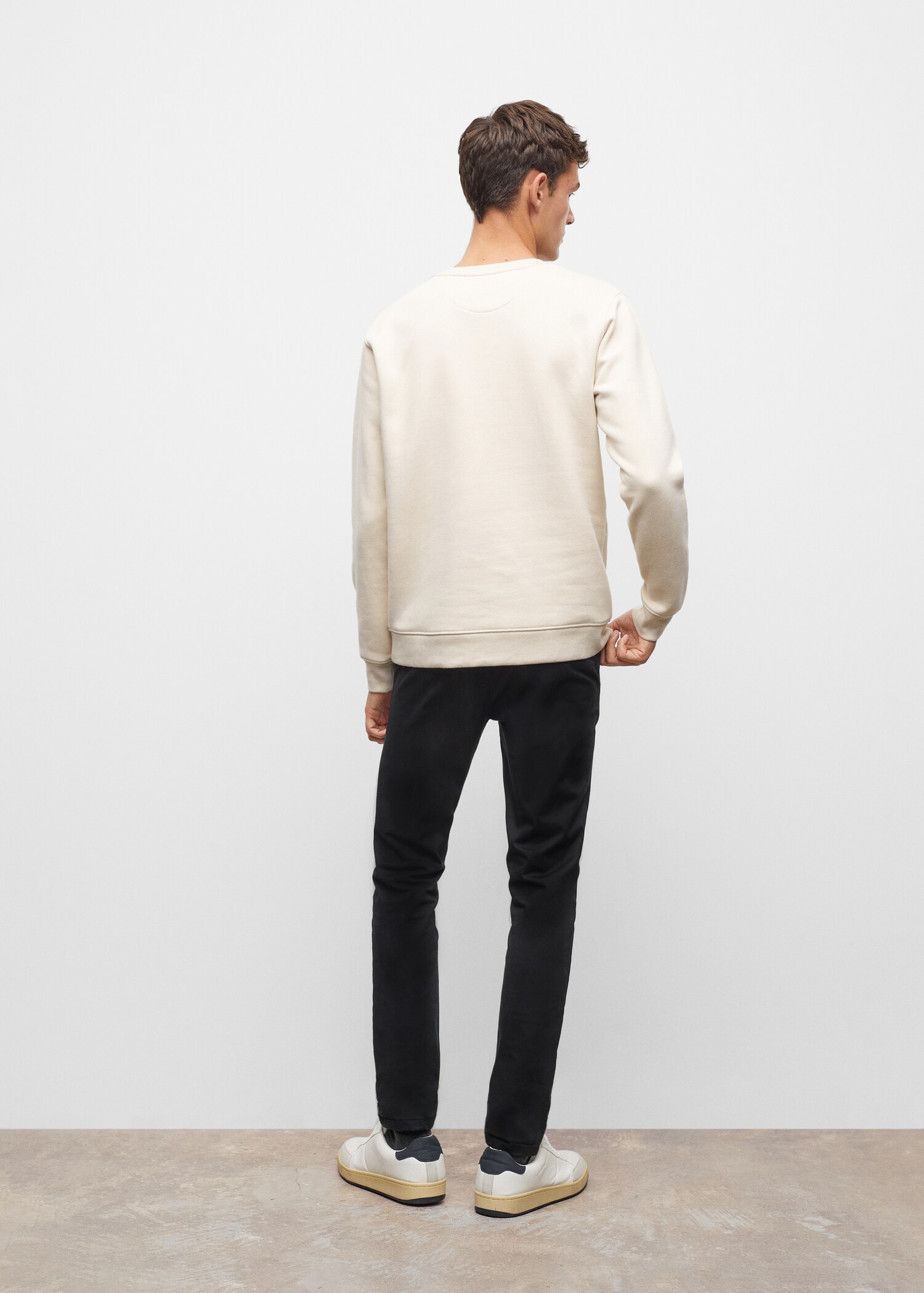 Mønstret sweatshirt i bomull - Baksiden av artikkelen