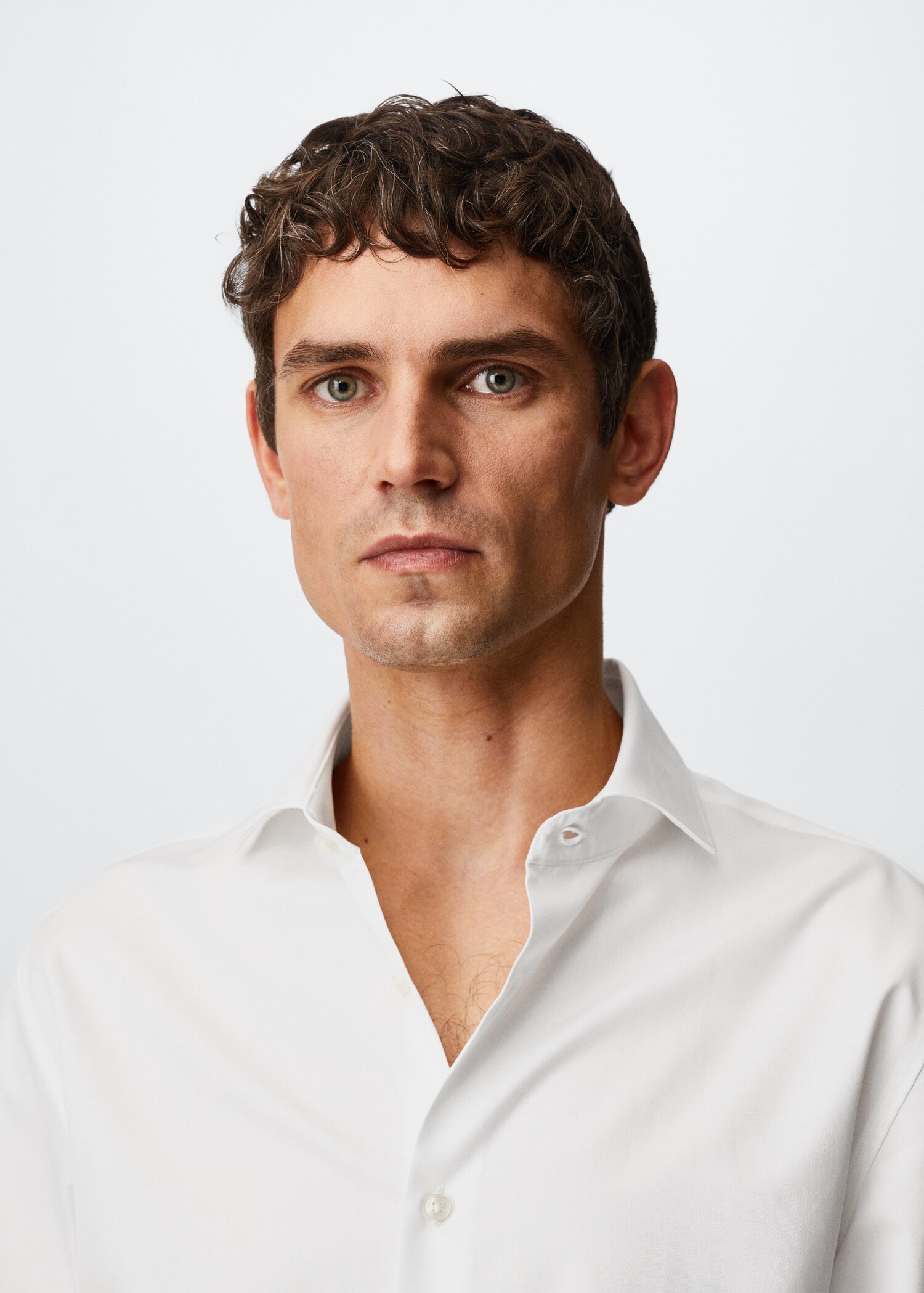 Slim Fit-Anzugshemd aus Baumwolle - Detail des Artikels 6