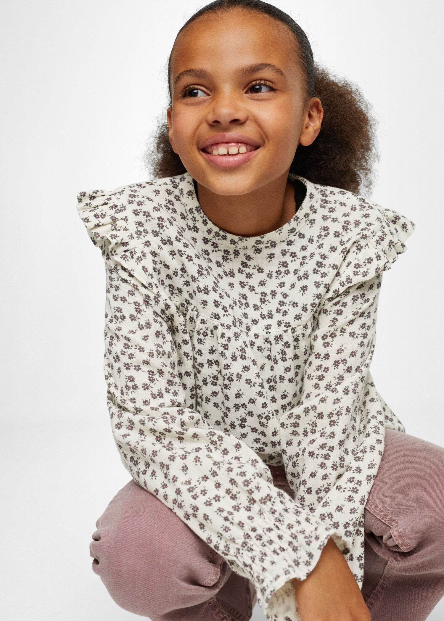 Ruffled floral blouse - Details of the article 3