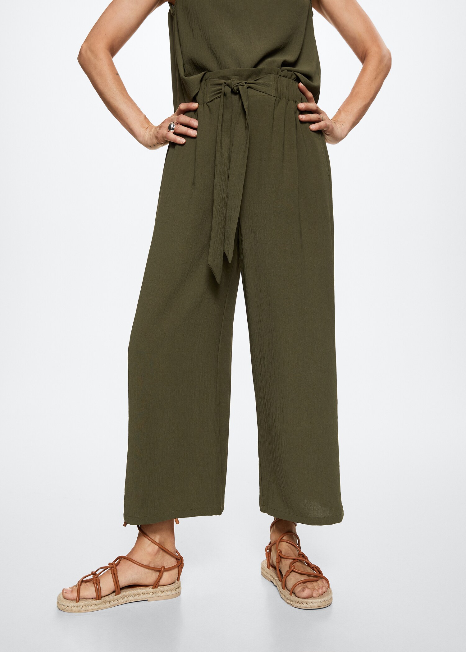 Bow culottes pants - Medium plane