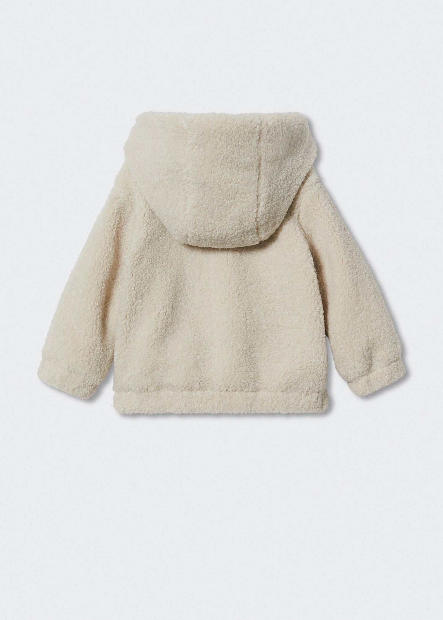 Shearling-effect hooded coat - Reverse of the article