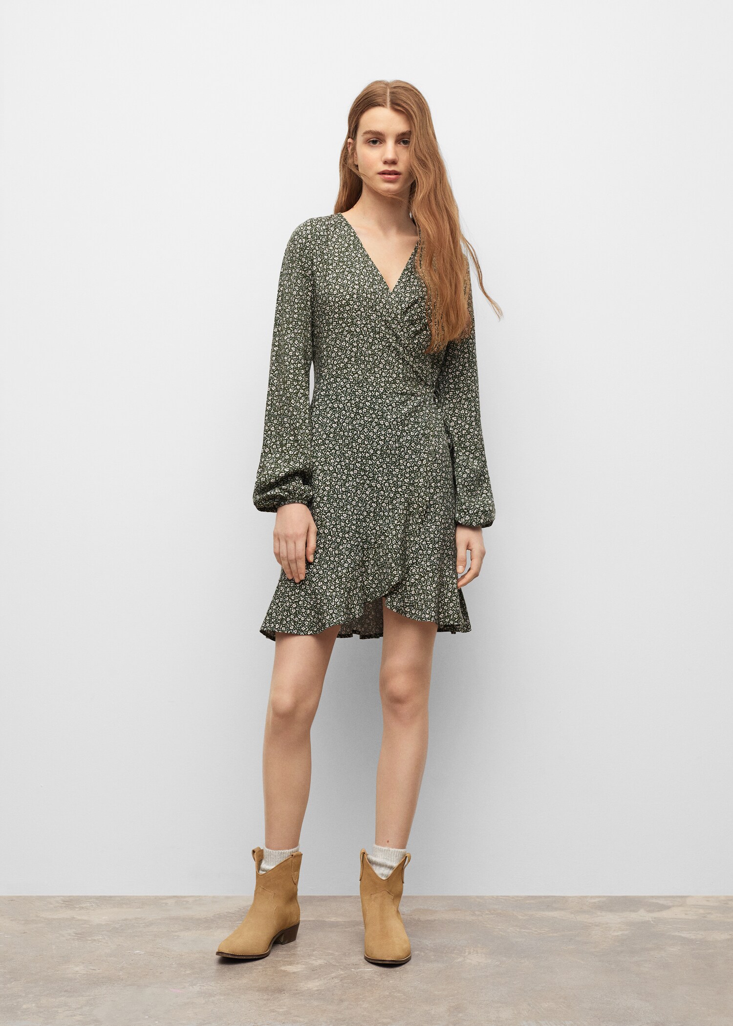 Flowy printed dress - Medium plane