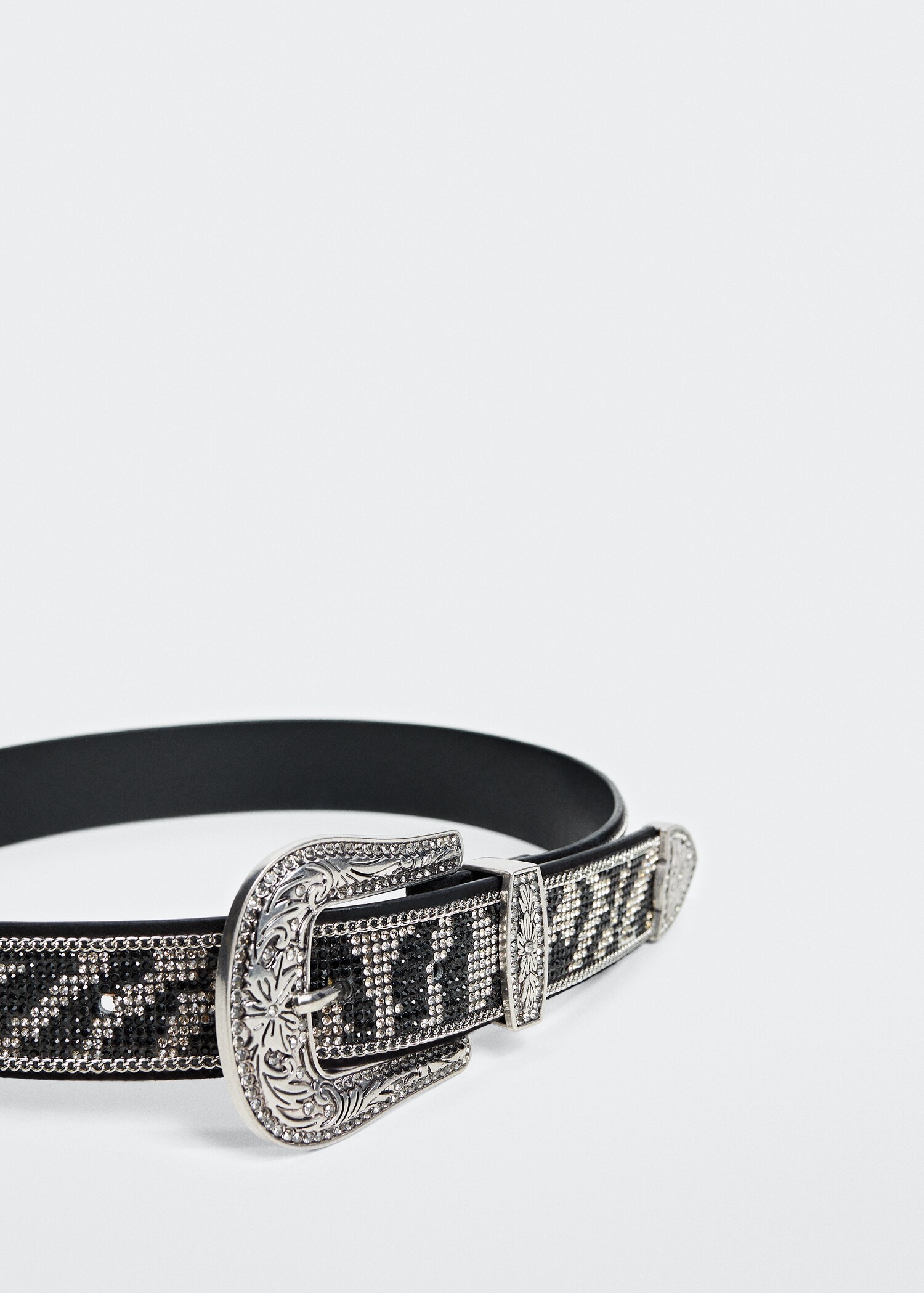 Strass buckle belt - Medium plane