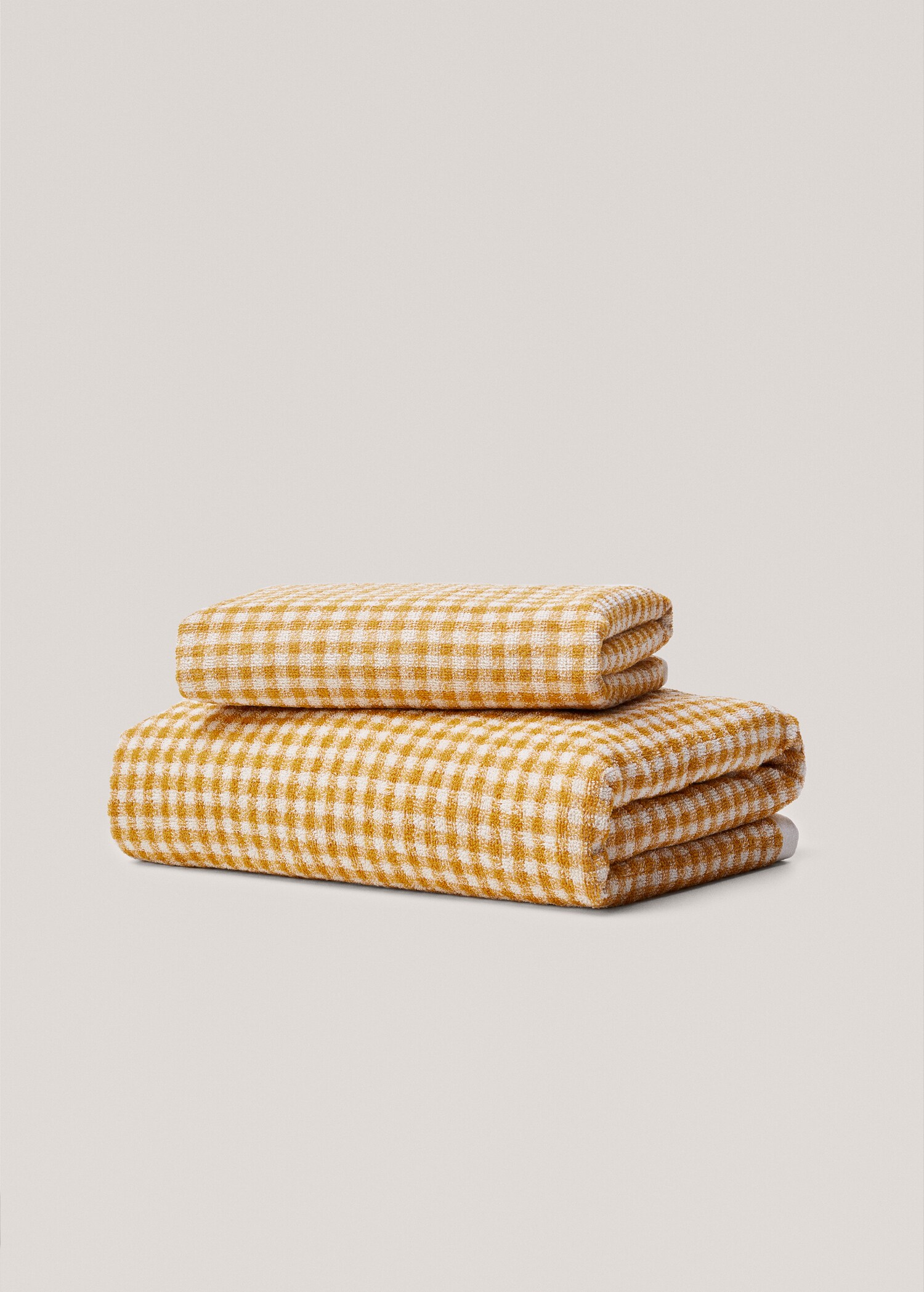Handdoek met vichyruit 90x150 cm - Artikel zonder model