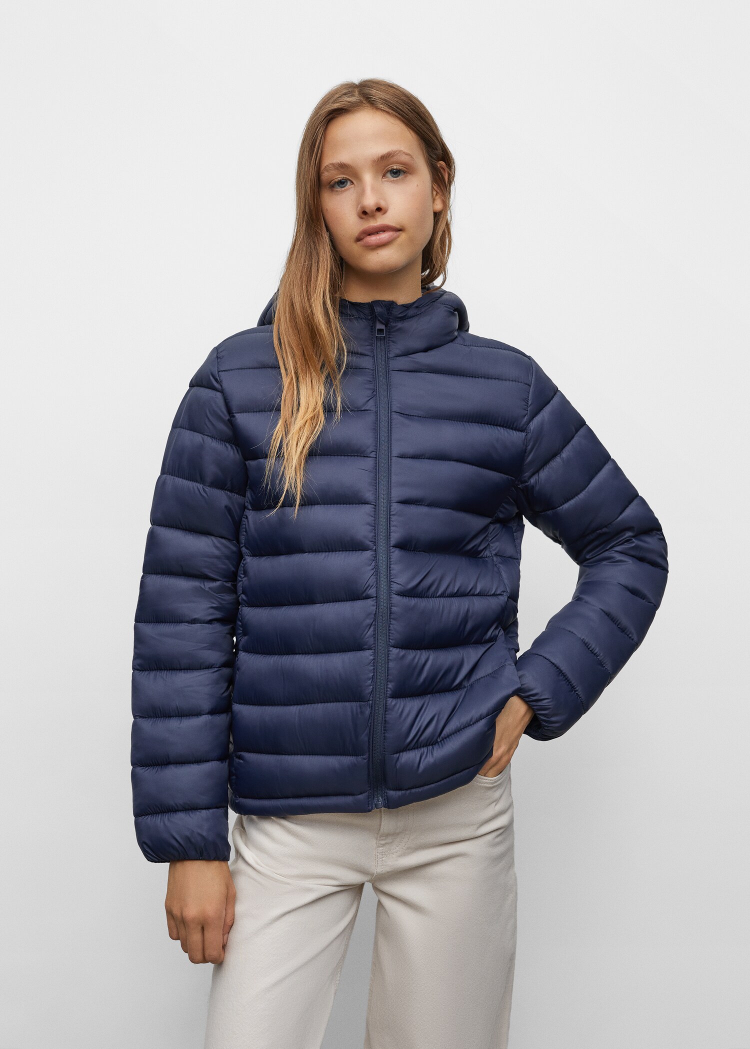 Anorak acolchado capucha - Plano medio