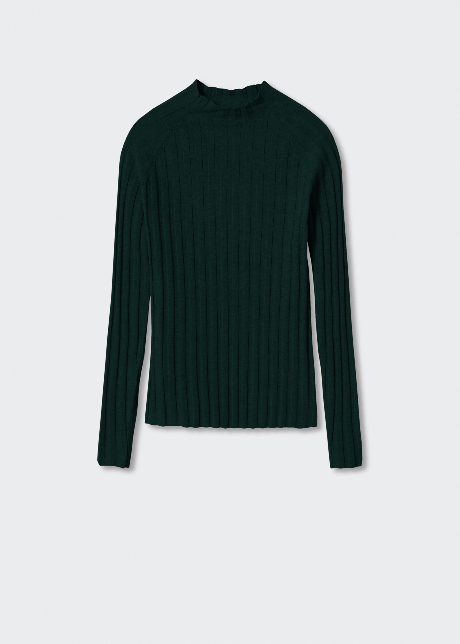 High collar ribbed knit  sweater - Article without model