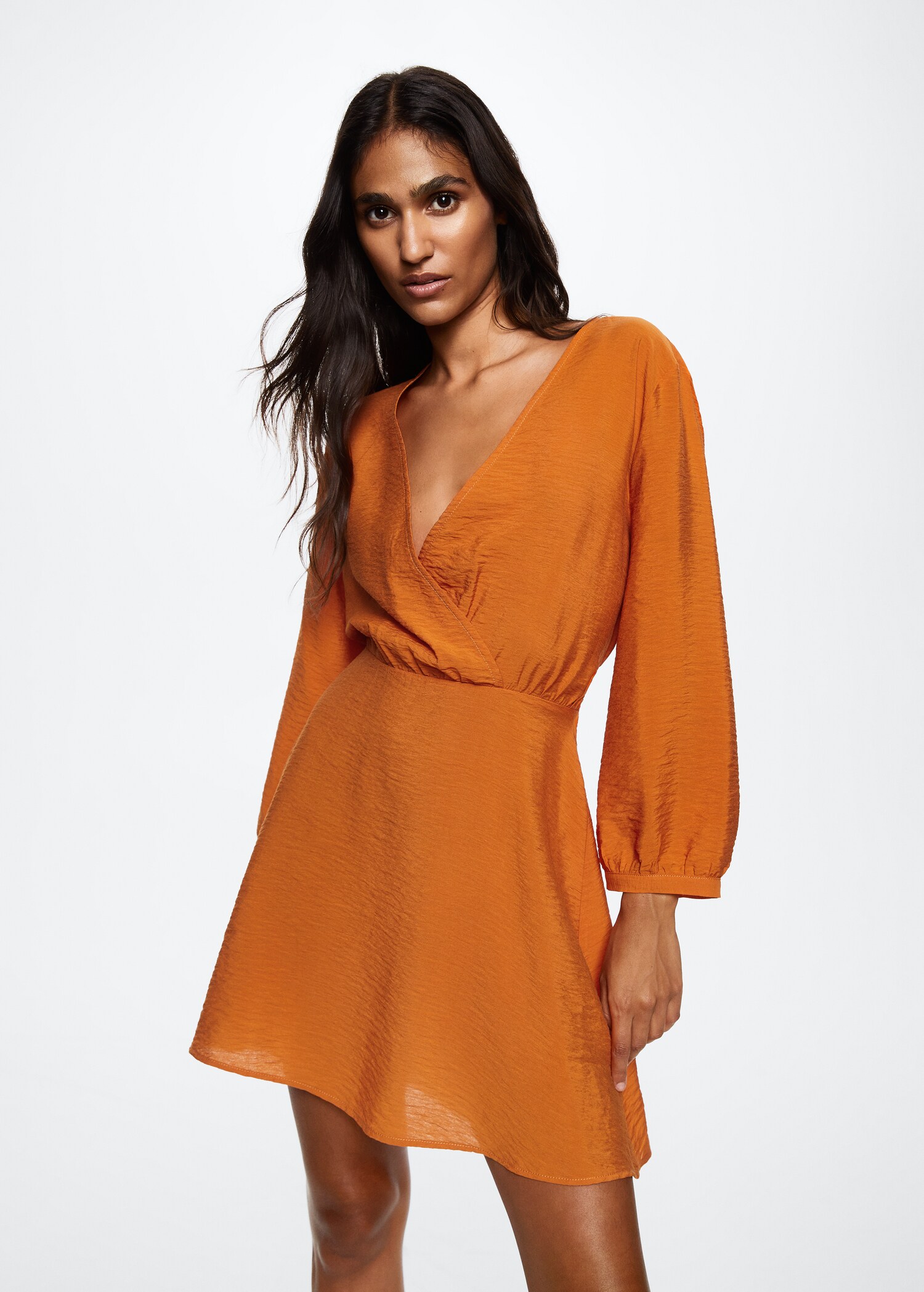 Belt satin dress - Medium plane