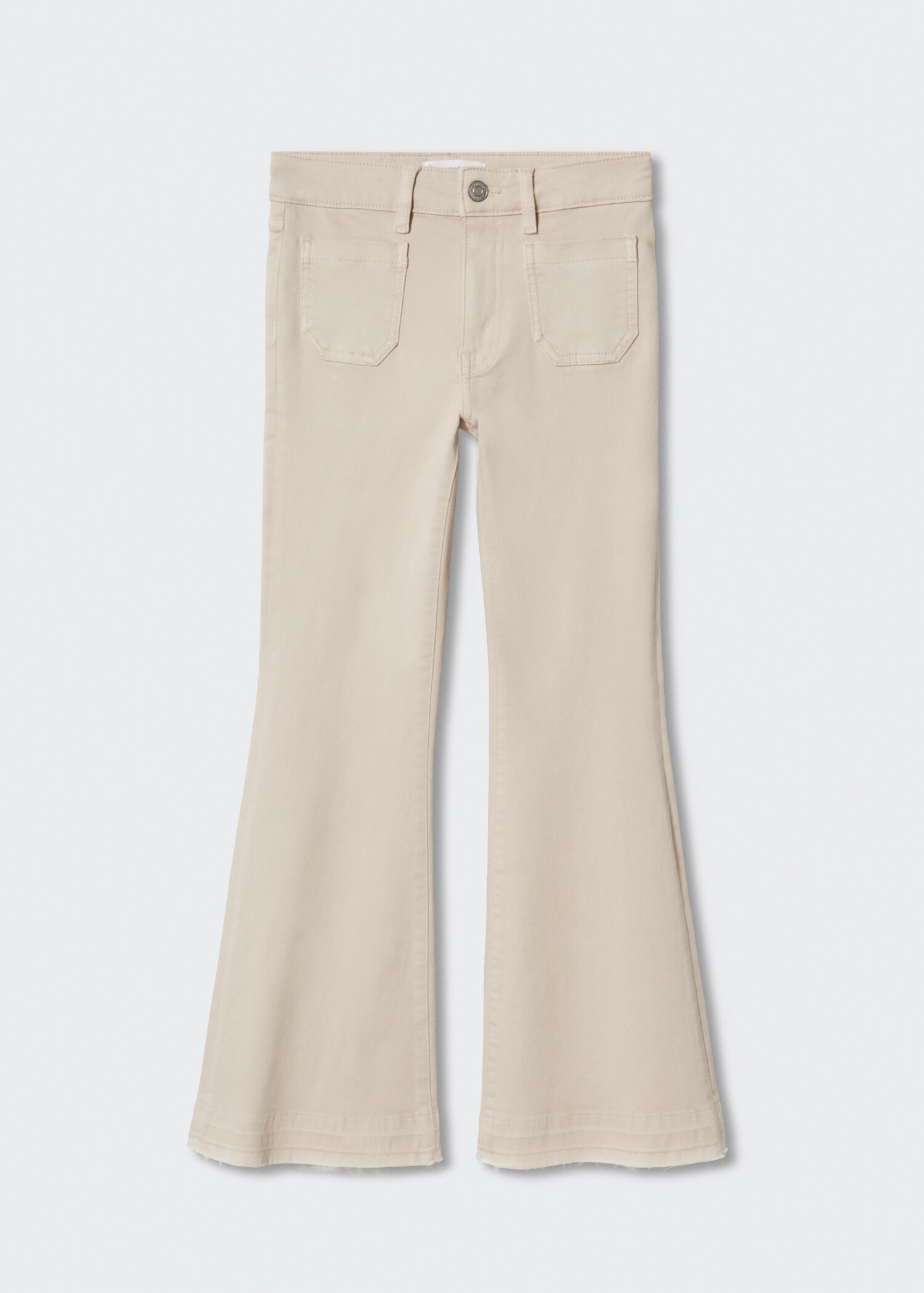 Flared jeans met gerafelde zomen - Artikel zonder model