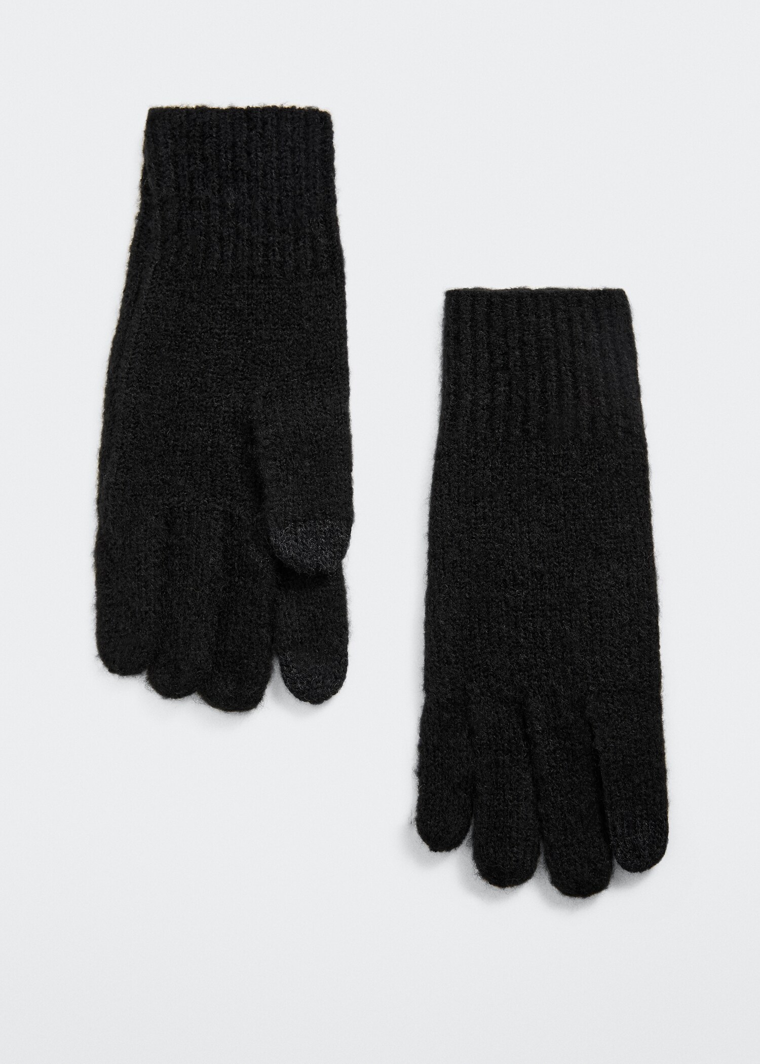 Ribbed knit gloves - Article without model