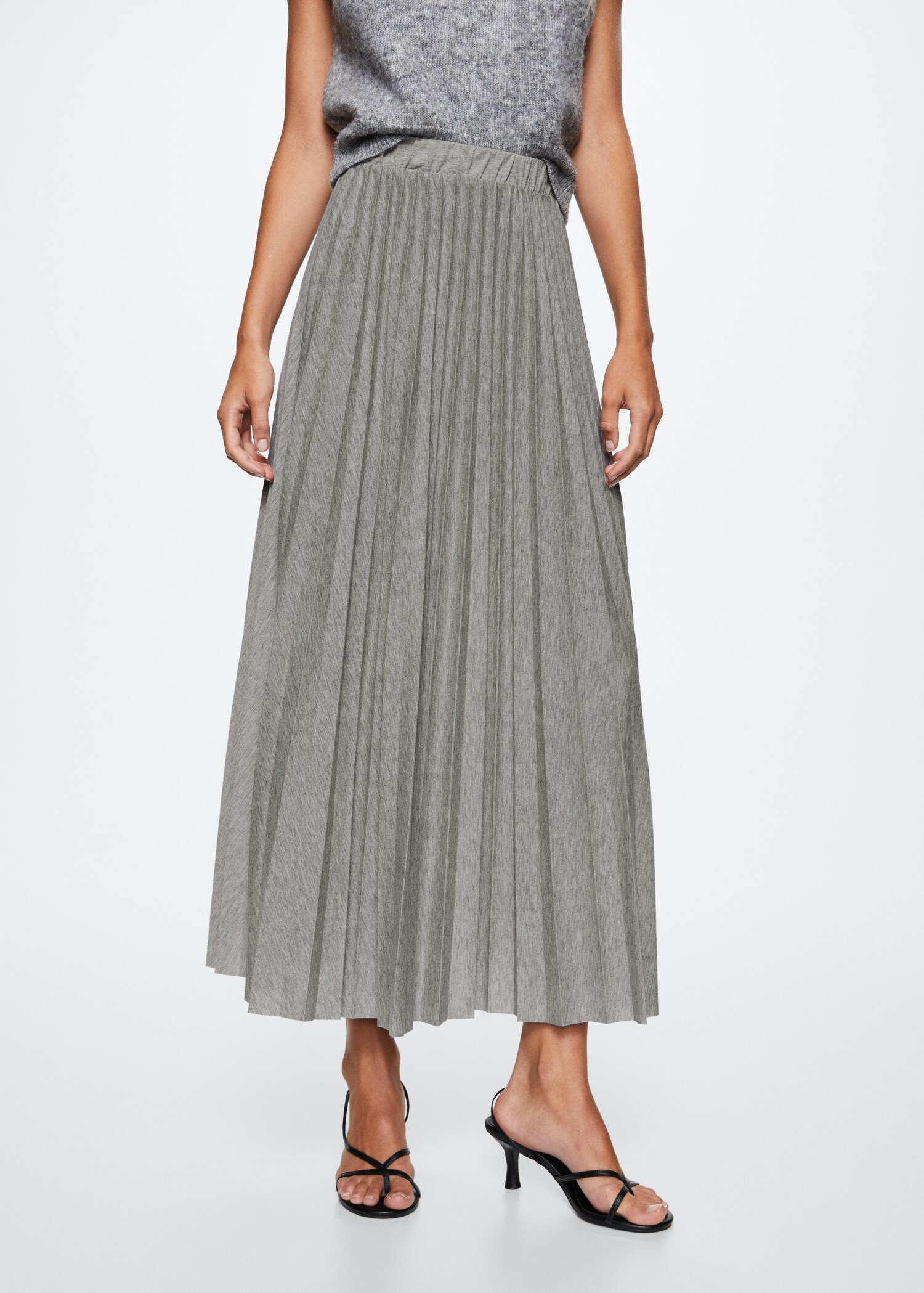 Pleated midi skirt - Medium plane
